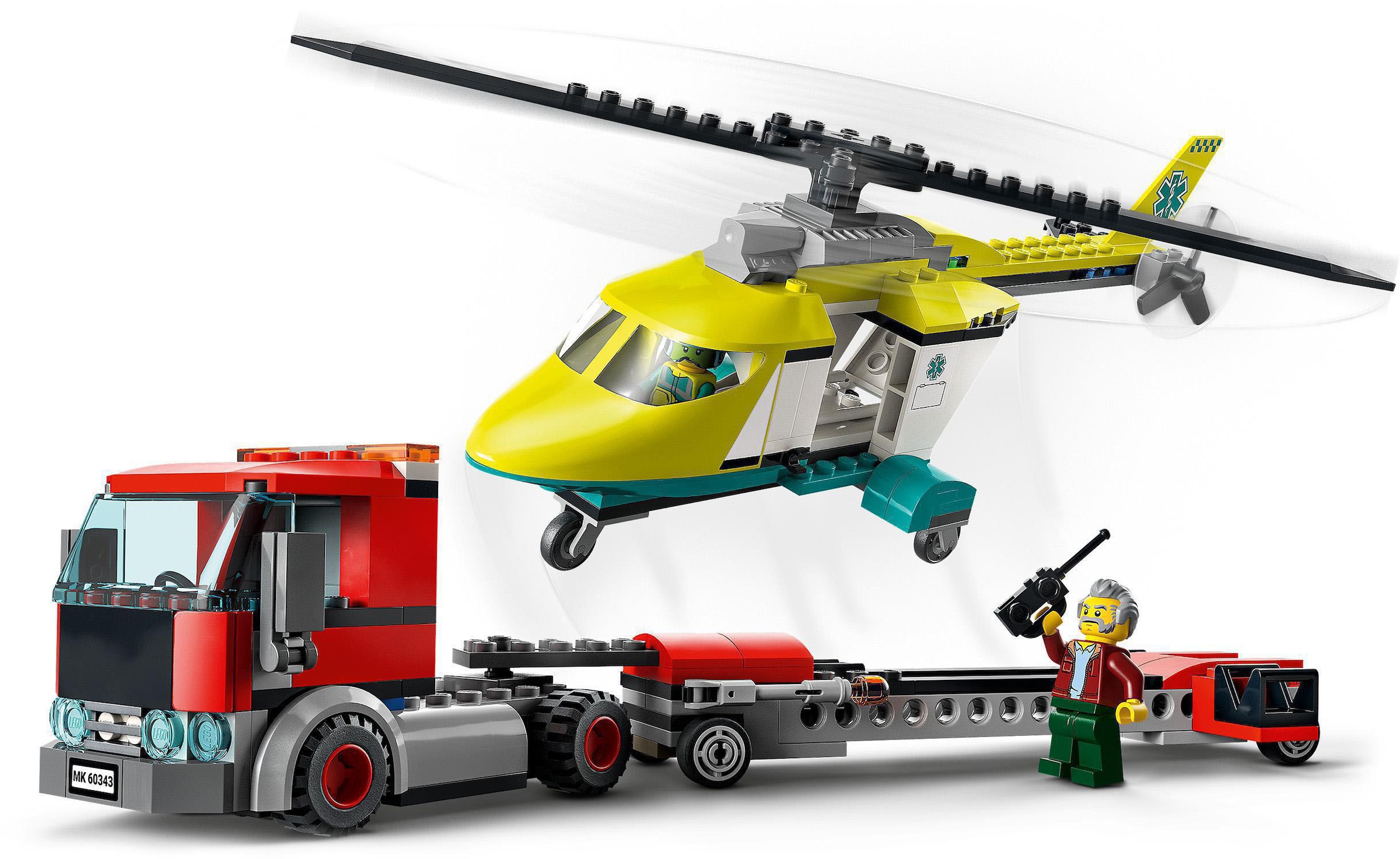 LEGO® Konstruktionsspielsteine »Hubschrauber Transporter (60343), LEGO® City«, (215 St.)