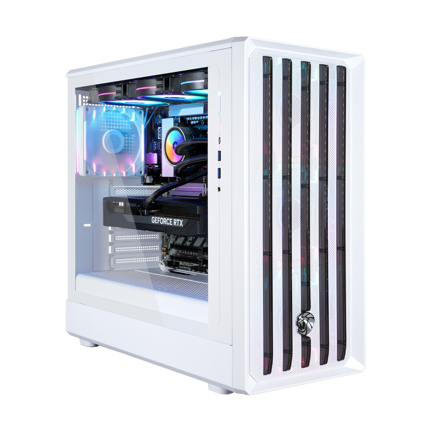 GAMEMAX Gaming-PC »CLAW WH 8113 AMD Ryzen 5 7500F 32GB DDR5 1TB SSD RTX 5060« DDR5 RAM, Windows 11, Wasserkühlung