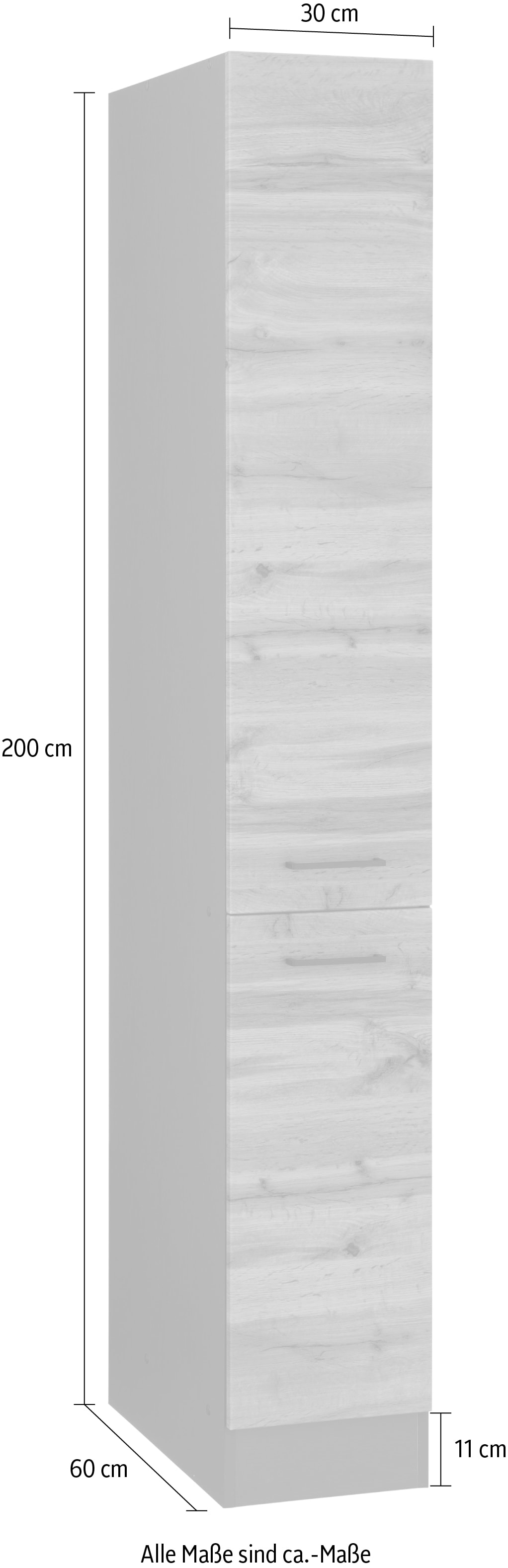 HELD MÖBEL Apothekerschrank »Trier«, 30 cm breit, 200 cm hoch, mit 2  Auszügen und 5 Ablagen bestellen | BAUR