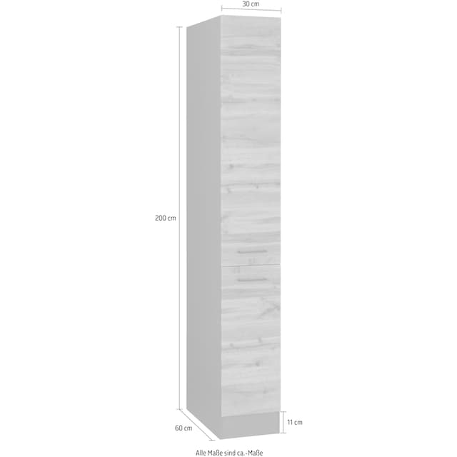 HELD MÖBEL Apothekerschrank »Trier«, 30 cm breit, 200 cm hoch, mit 2  Auszügen und 5 Ablagen bestellen | BAUR