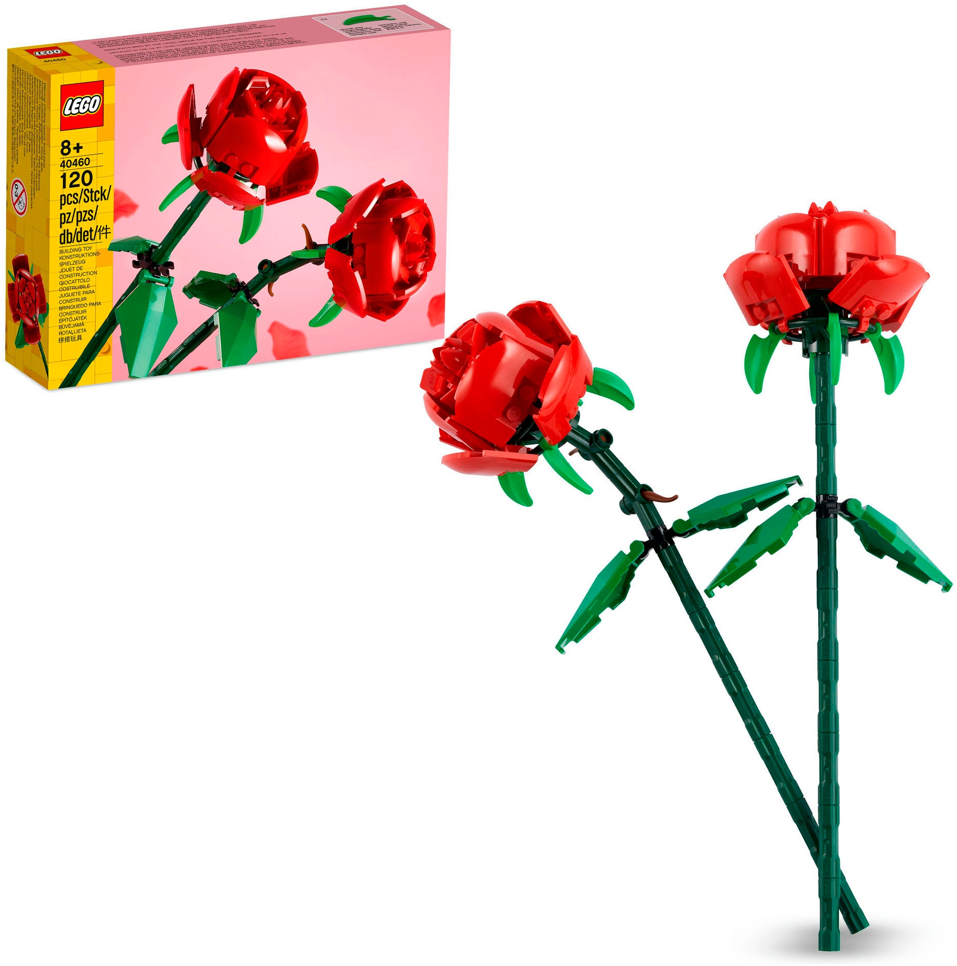 LEGO® Konstruktionsspielsteine »Rosen (40460), LEGO Iconic«, (120 St.), Made in Europe