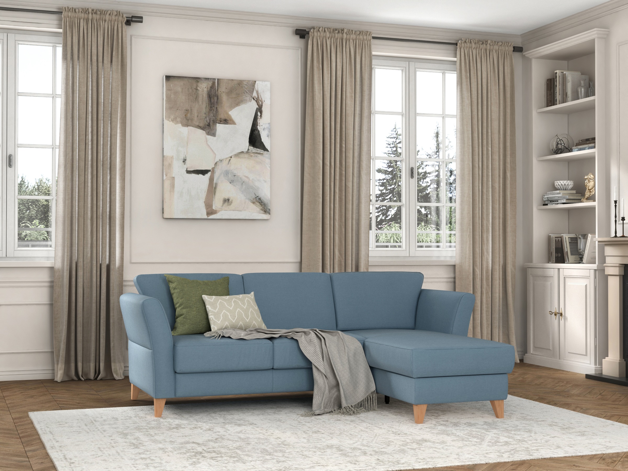 sit&more Ecksofa "Visby L-Form", Wahlweise mit Bettfunktion und Bettkasten, günstig online kaufen
