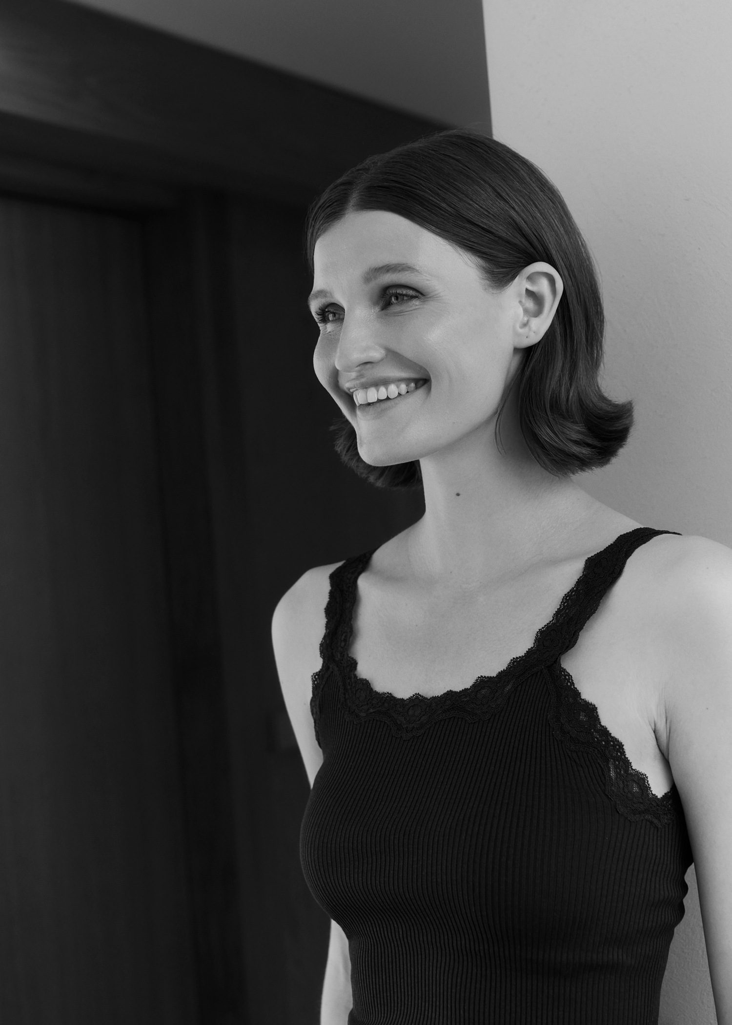 Thumbnail - rosemunde Tanktop "Babette Silk Top" umgedrehter Vintage-Spitzenbesatz, feminin, bequem, Seidenmix