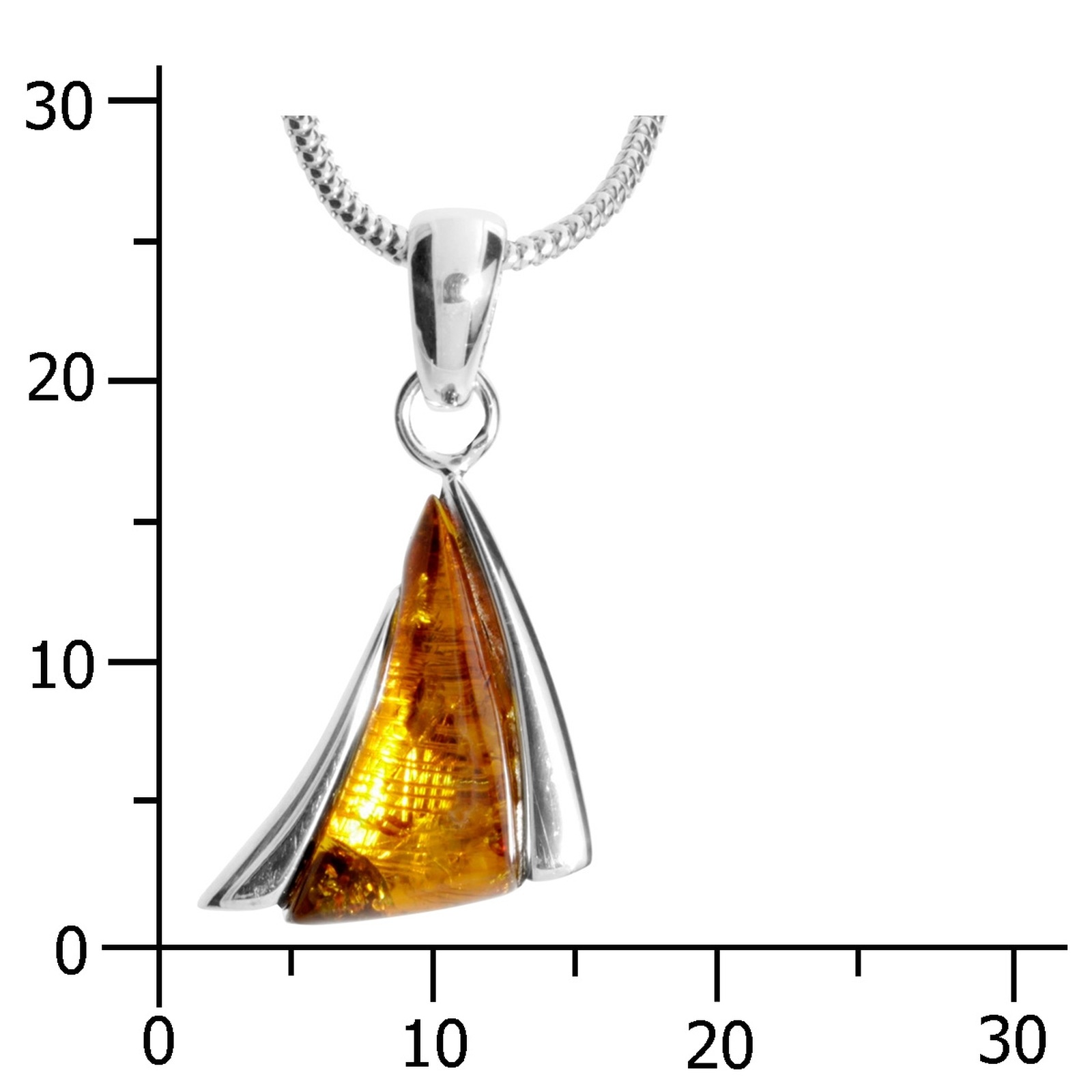 Ostsee-Schmuck Imke 25mm Argent 42cm 3
