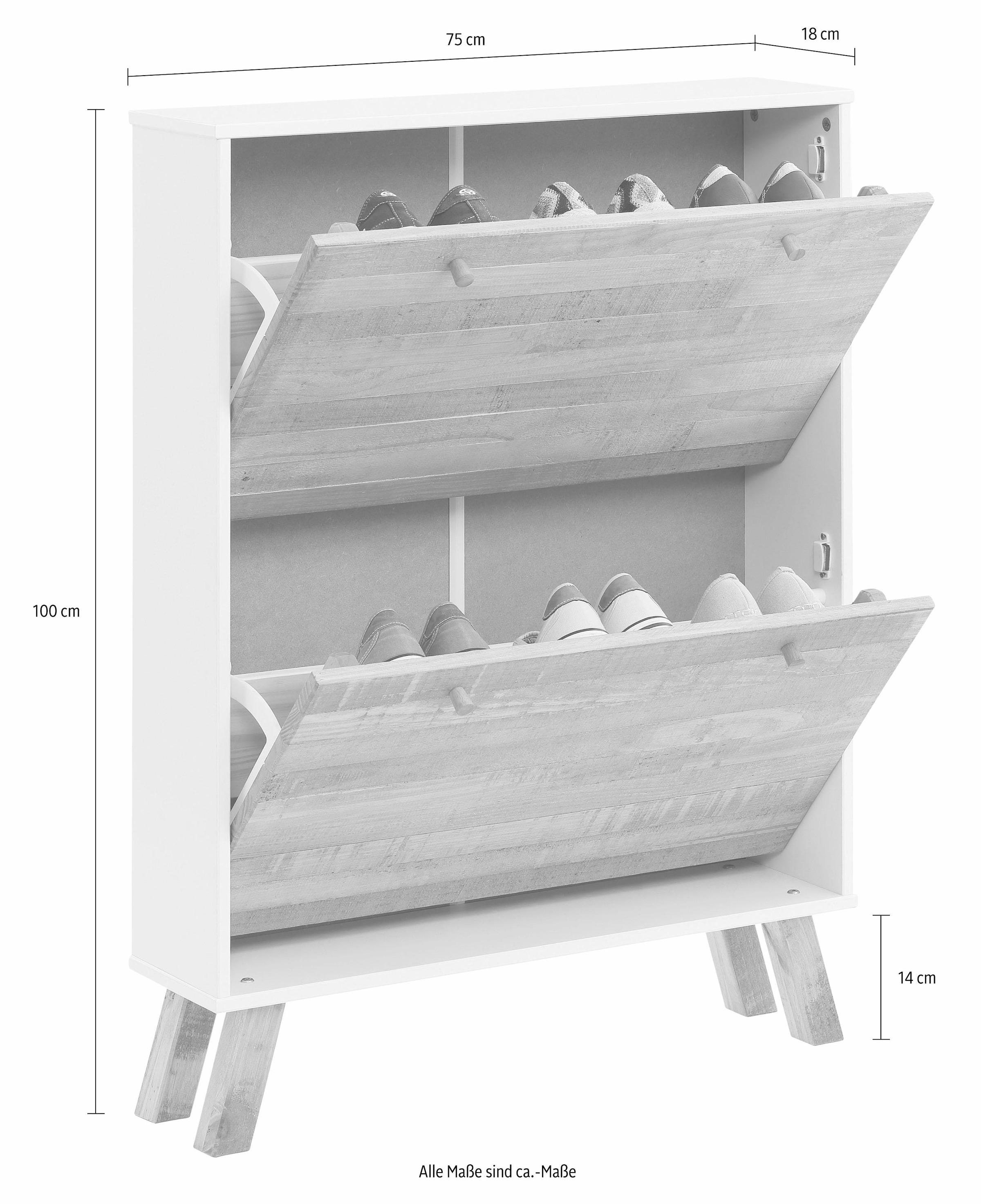 Home affaire Schuhschrank, Rondo», mit 2 BAUR Klappen, | cm 75 Breite