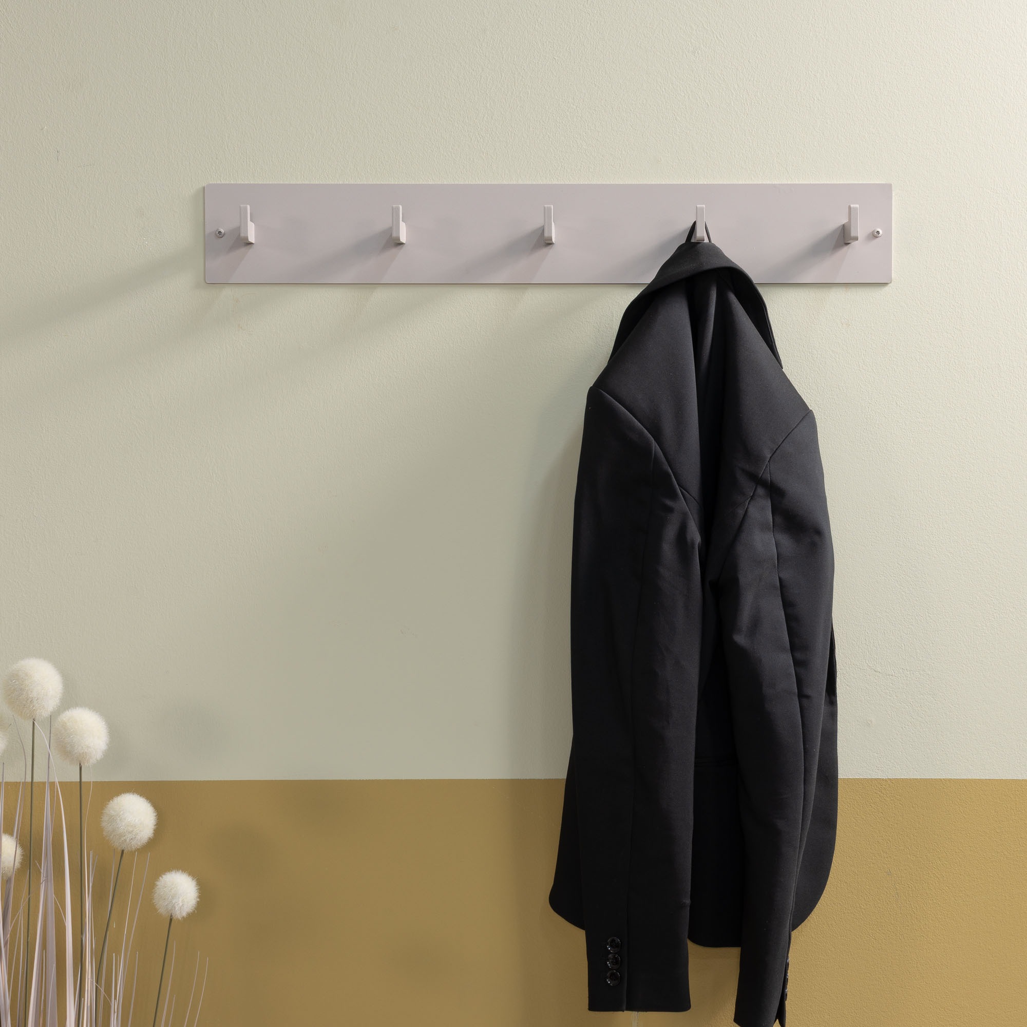 Spinder Design Garderobenhaken Metall, Zeitloses Design, 5 Haken, Breite 70 cm