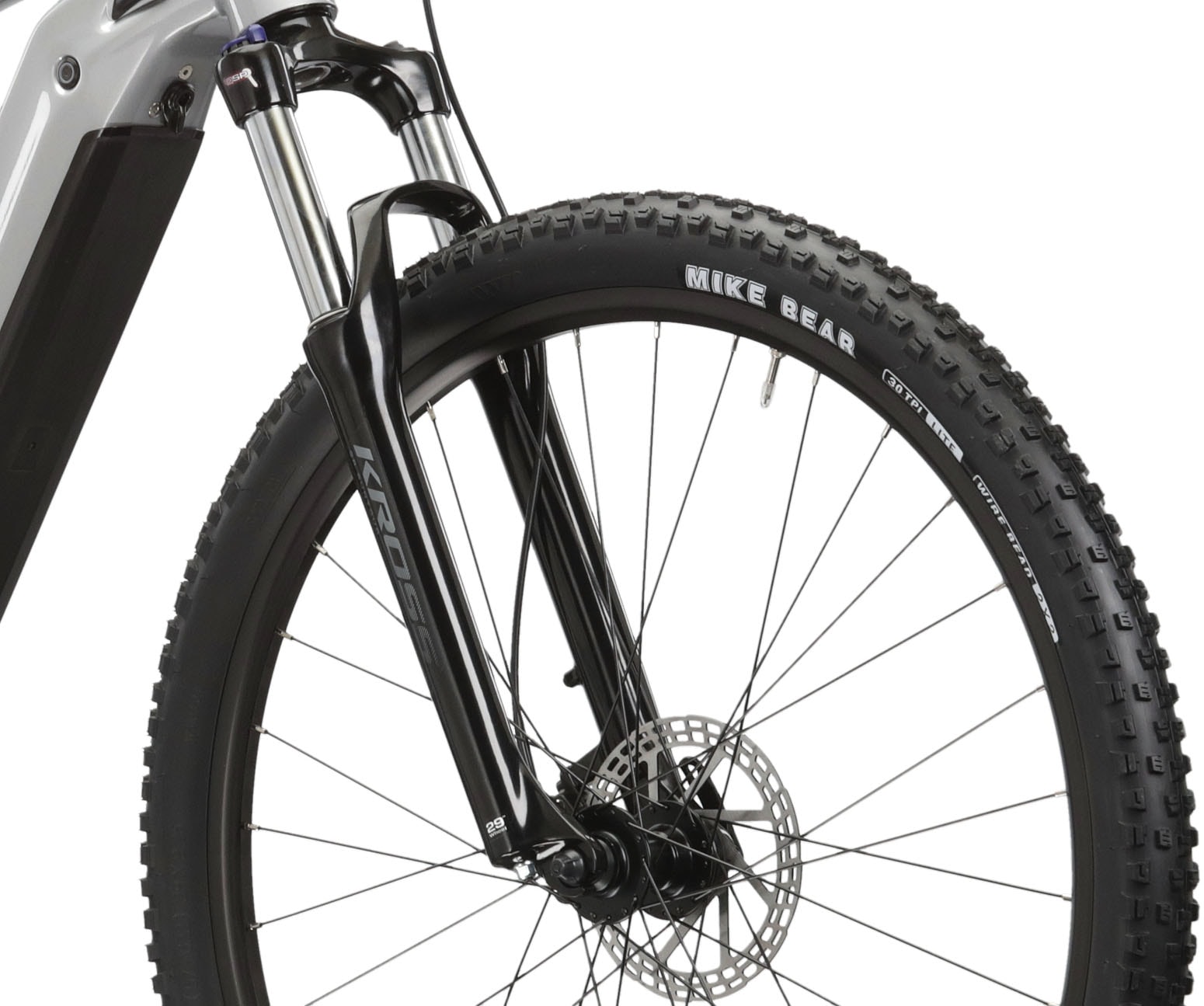 Kross E-Bike »E-MTB Hexagon Boost 3.0 29 Zoll silberfarben«, 8 Gang, microSHIFT, ACOLYTE M5185M, Mittelmotor 250 W