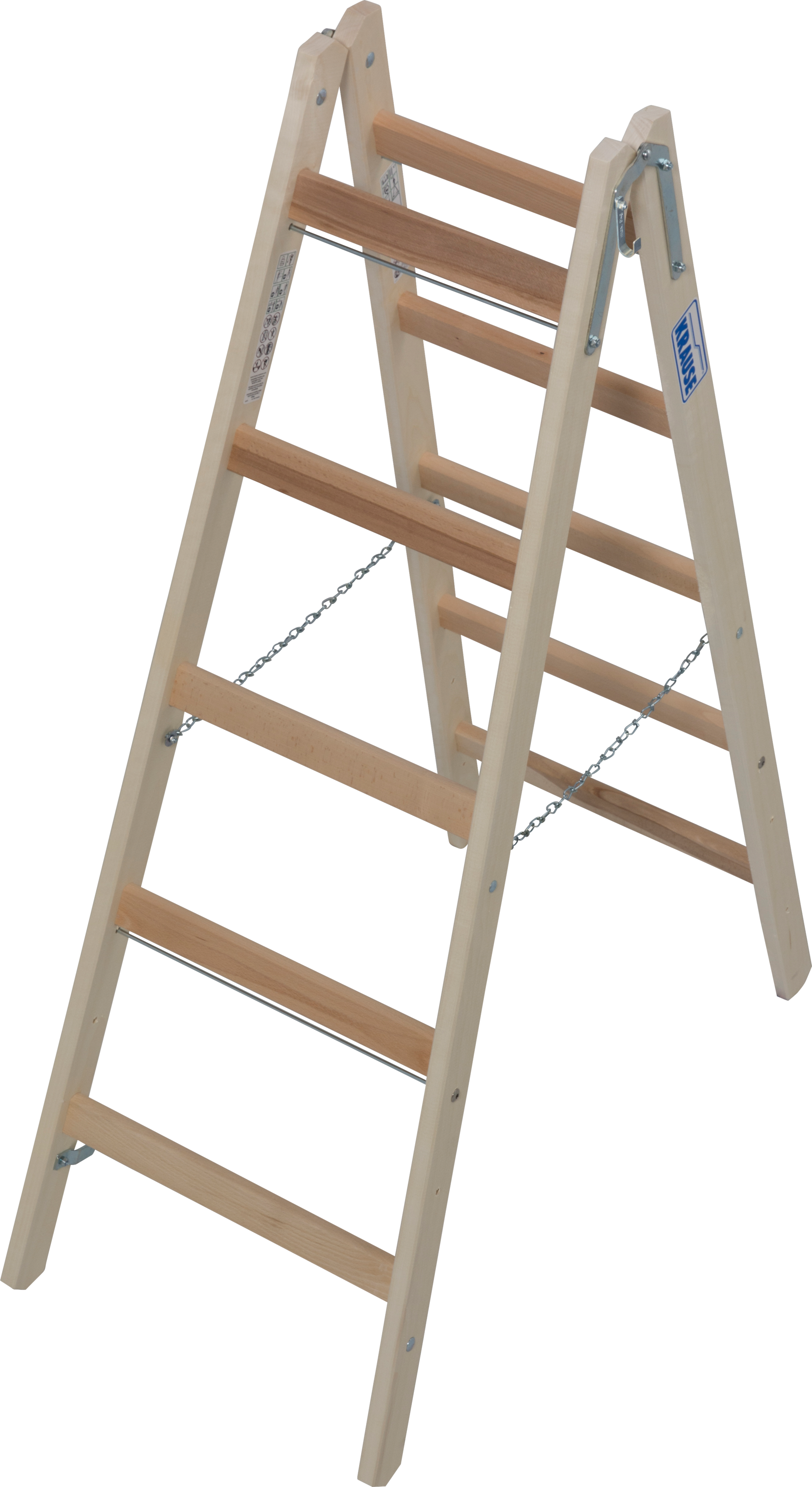 KRAUSE Doppelleiter "Stabilo" 2x5 Sprossen, beidseitig begehbar