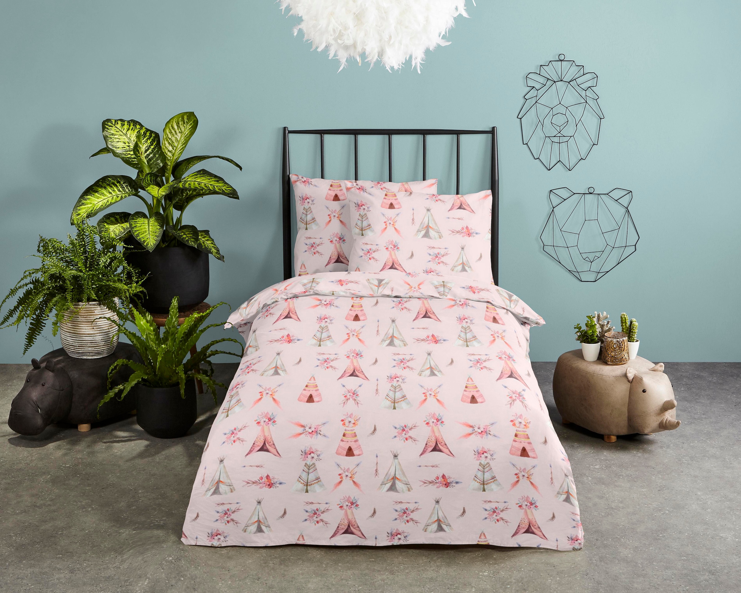 good morning Kinderbettwäsche "Boho" 2 Stk. tlg. 100% Baumwolle, 135x200, R günstig online kaufen