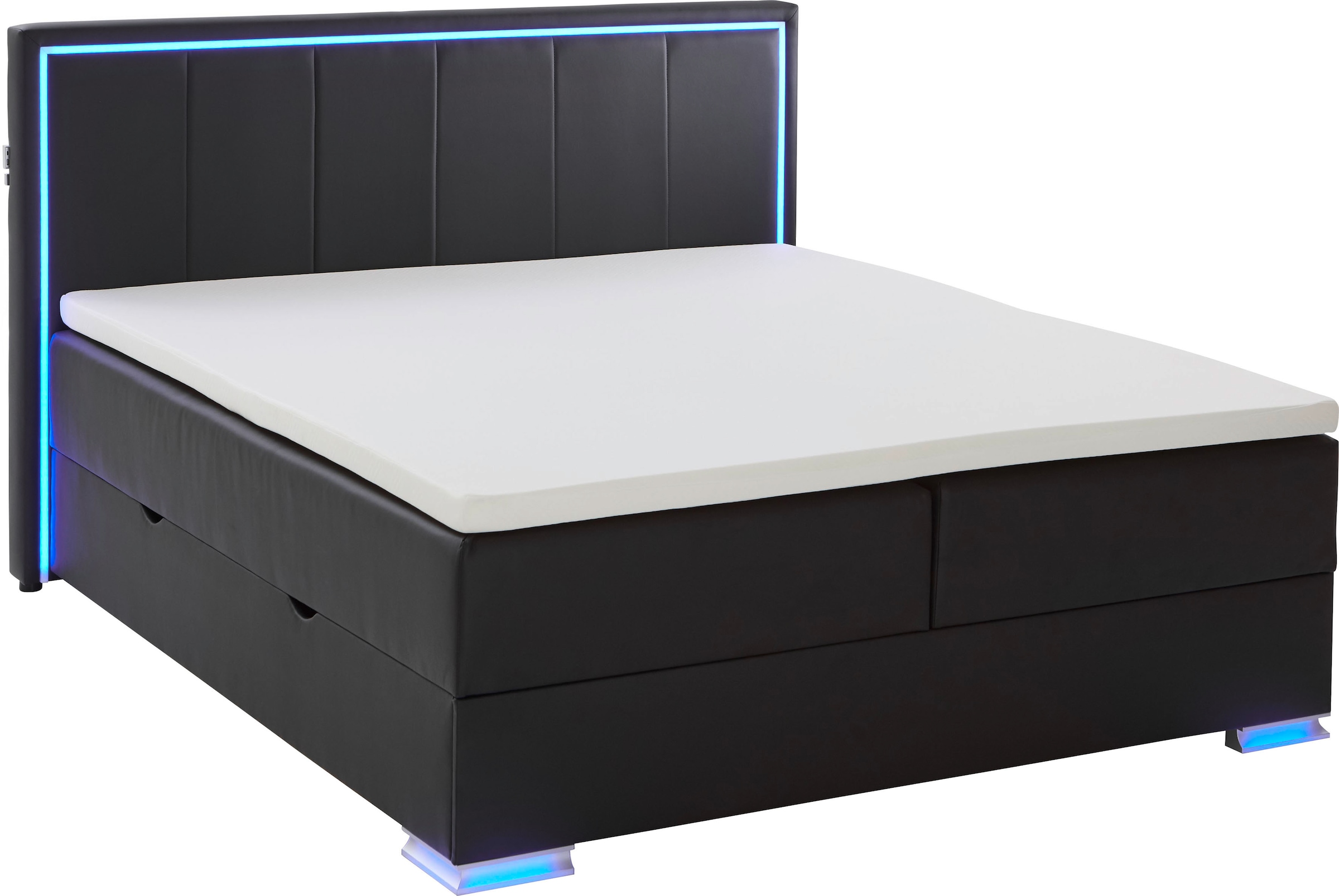meise.möbel Boxspringbett »Colorado II«, inkl. LED-Beleuchtung & Topper