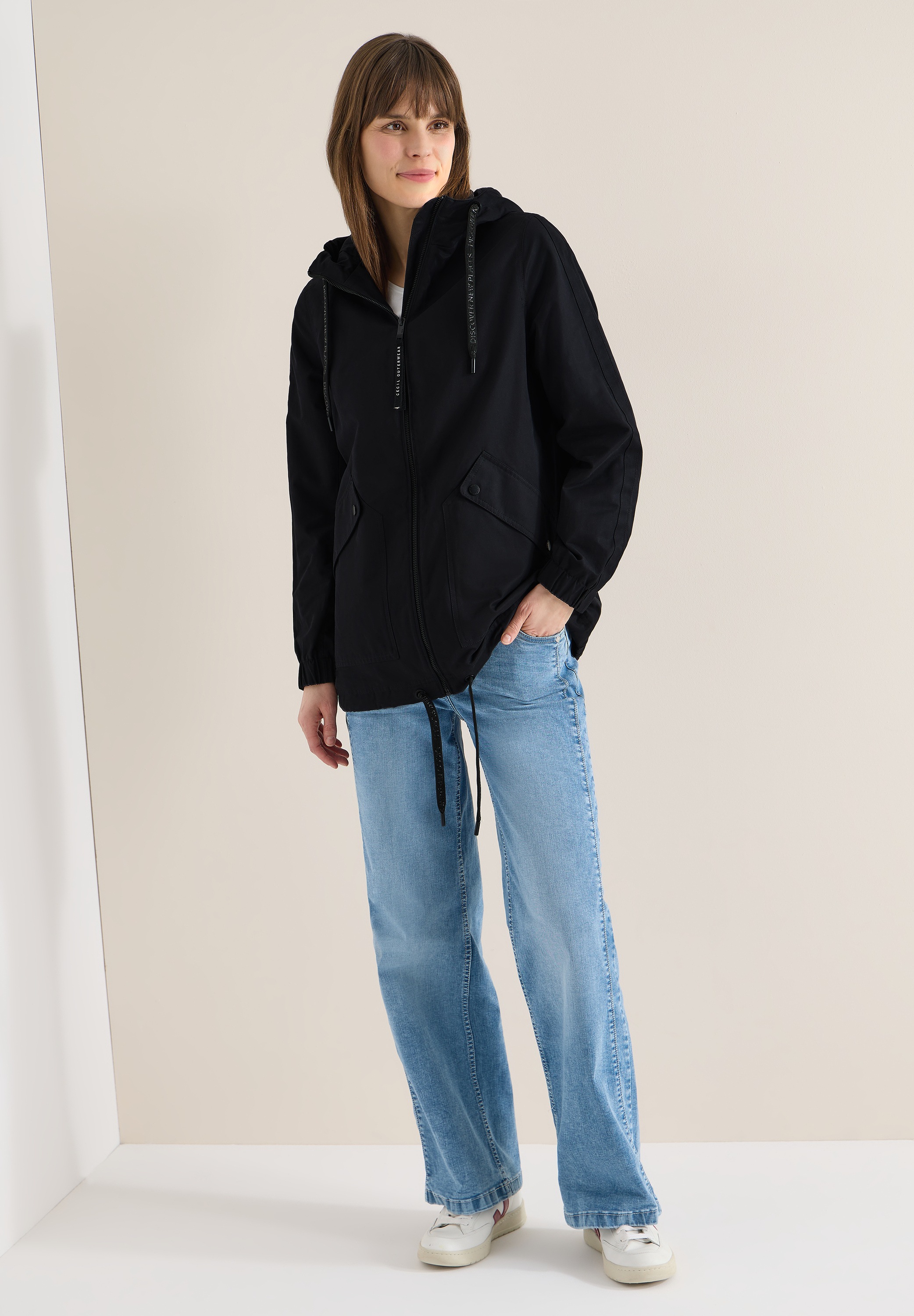 Thumbnail - Cecil Windbreaker mit Kapuze im soften Baumwoll-Mix