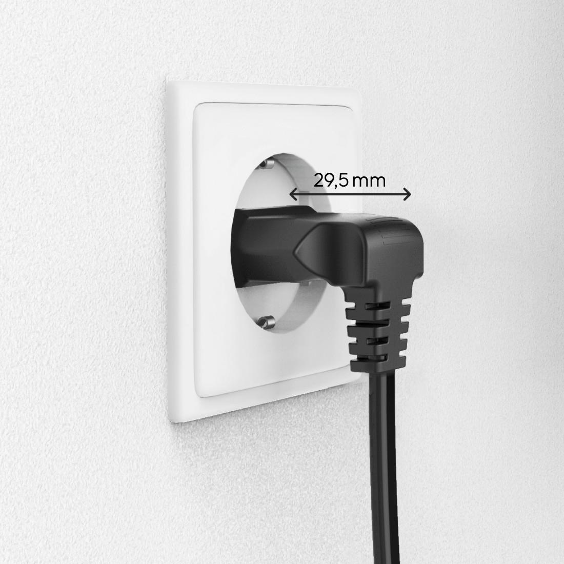 Hama Netzkabel »Netzkabel, beidseitig gewinkelt, Euro Stecker, Doppelnut, C7, 1,5 m«, Typ C (Eurostecker), 150 cm