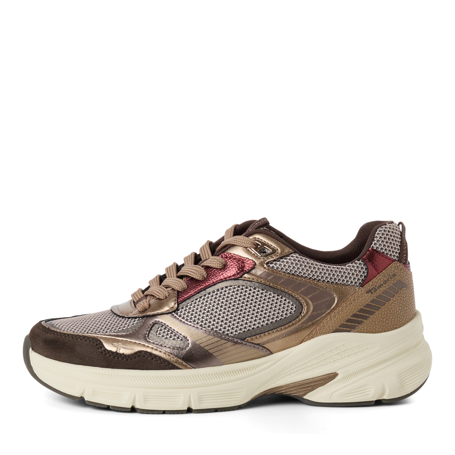 Tamaris Plateausneaker »GREY GLAM«  Freizeitschuh, Halbschuh, Keilsneaker im angesagtem Metallic-Look