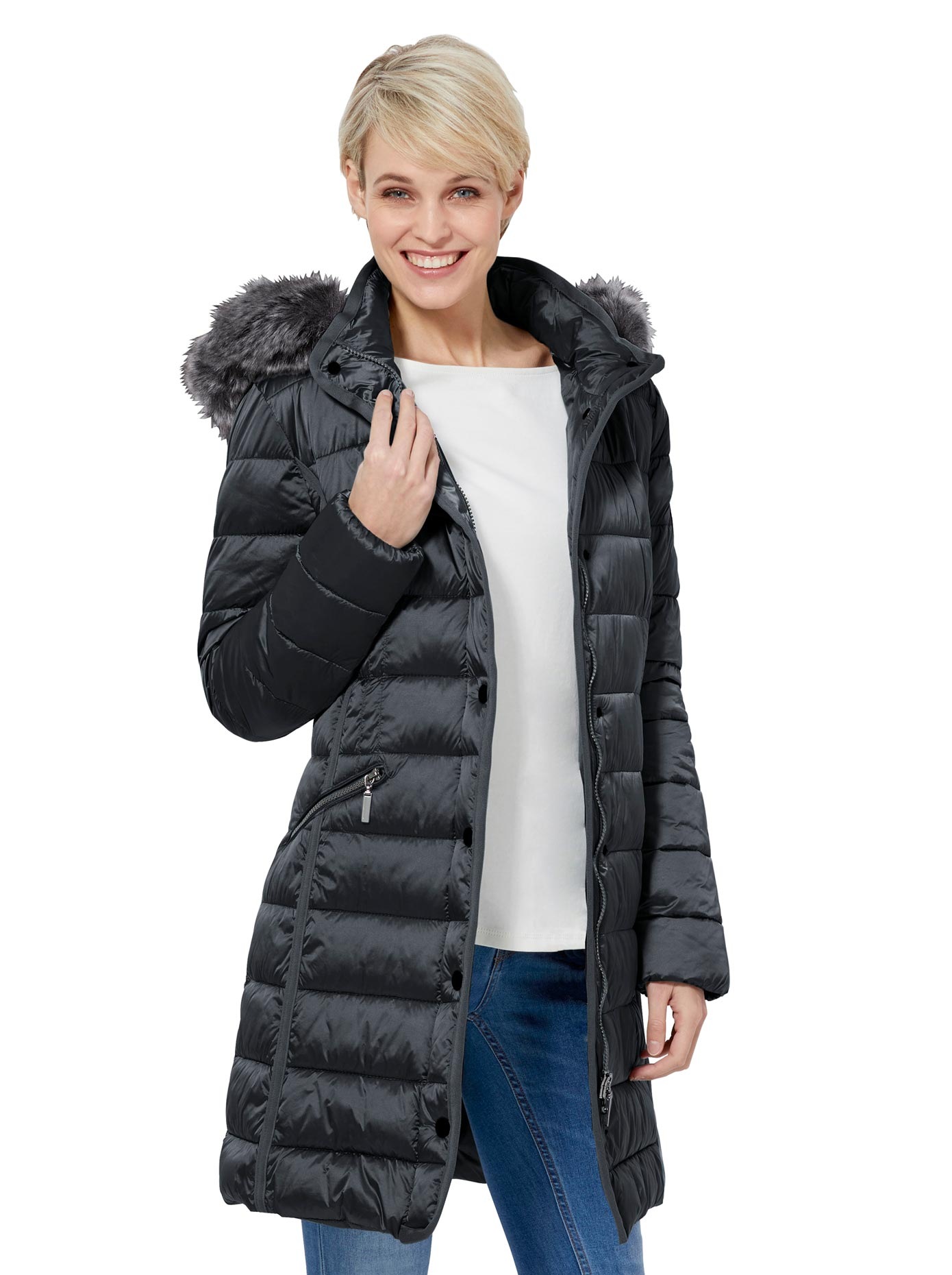 Schwarze Mantel Fur Damen Online Bestellen Baur