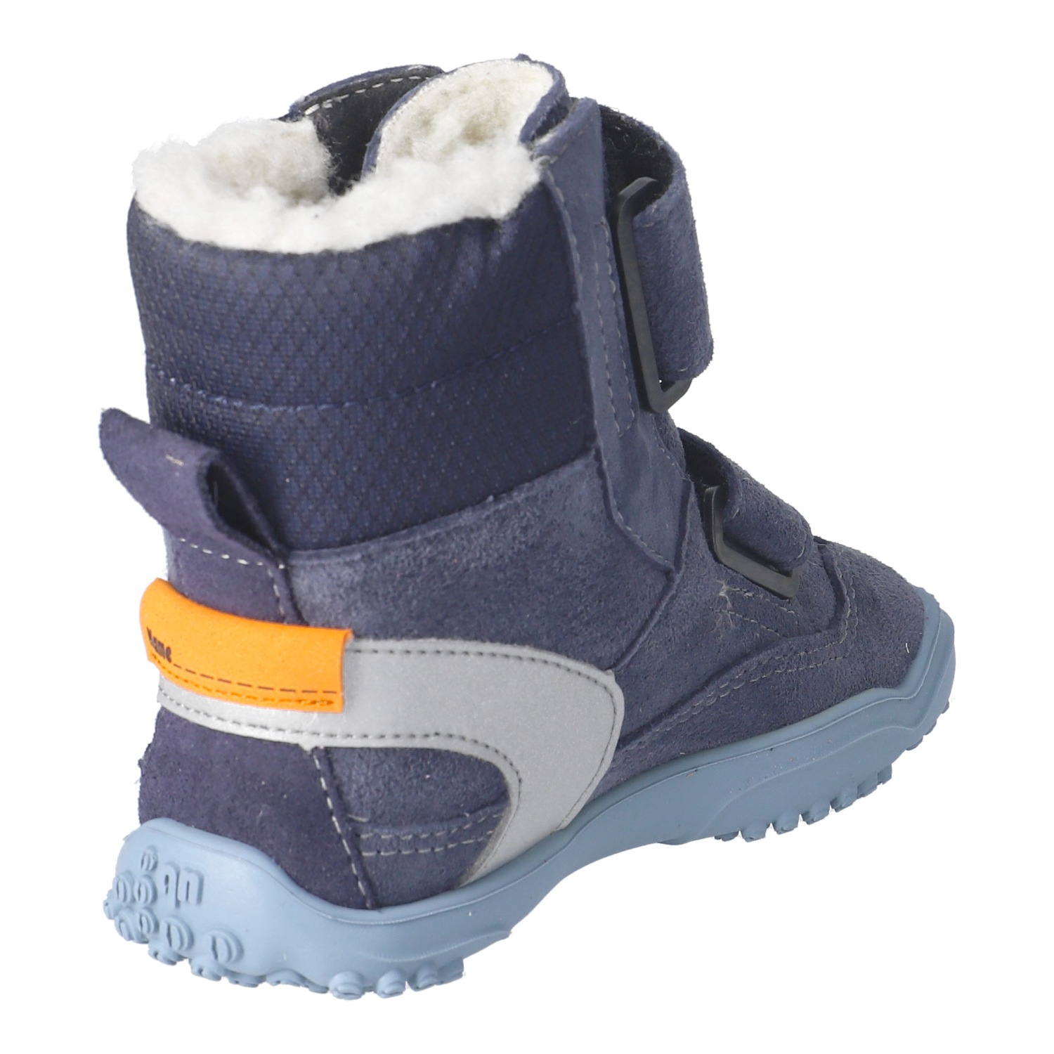 qnuffs Barfußschuh »TANNE«  Klettboots, Winterboots mit praktischem Namensschild an der Ferse