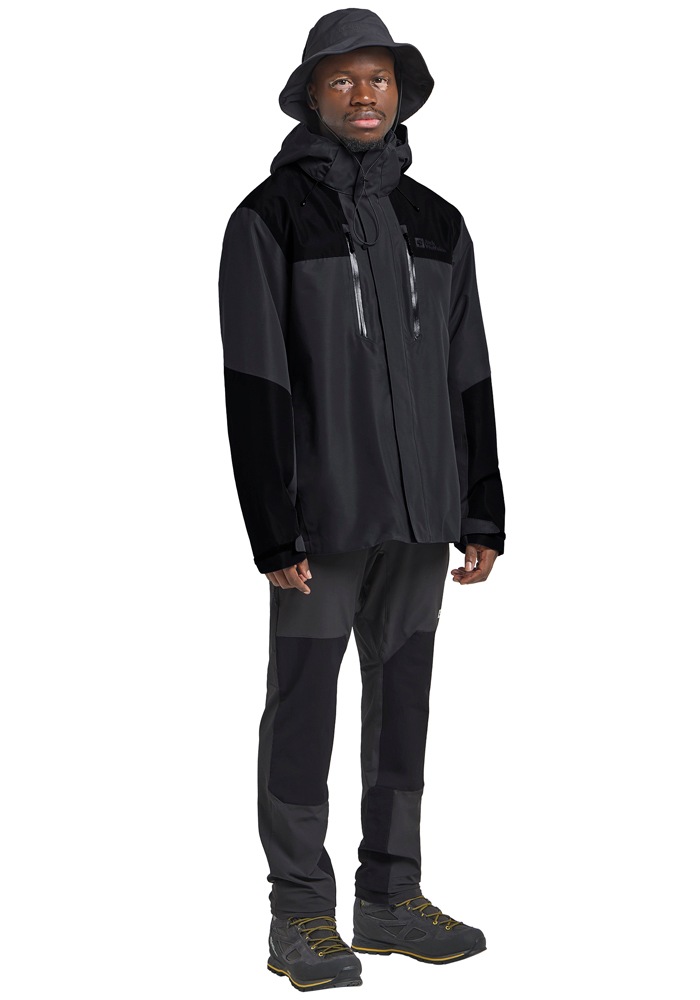 Funktionsjacke JACK WOLFSKIN "JASPER 2L JKT M", Herren, Gr. L (52), grau (phantom), Obermaterial: 100% Polyester. Futter: 100% Polyester, Jacken Funktionsjacke 5