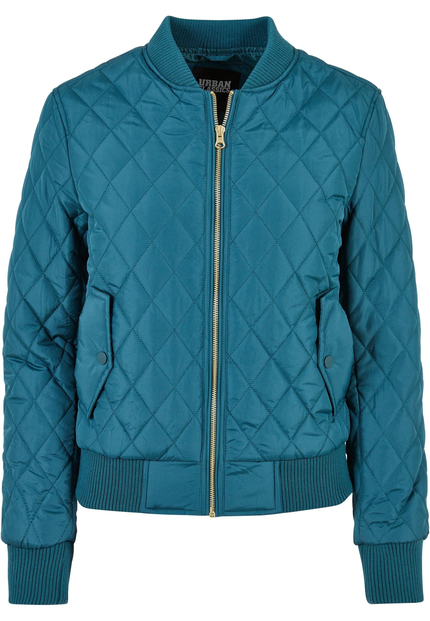 URBAN CLASSICS Allwetterjacke »Urban Classics Damen Ladies Diamond Quilt Nylon Jacket«, (1 St.), ohne Kapuze
