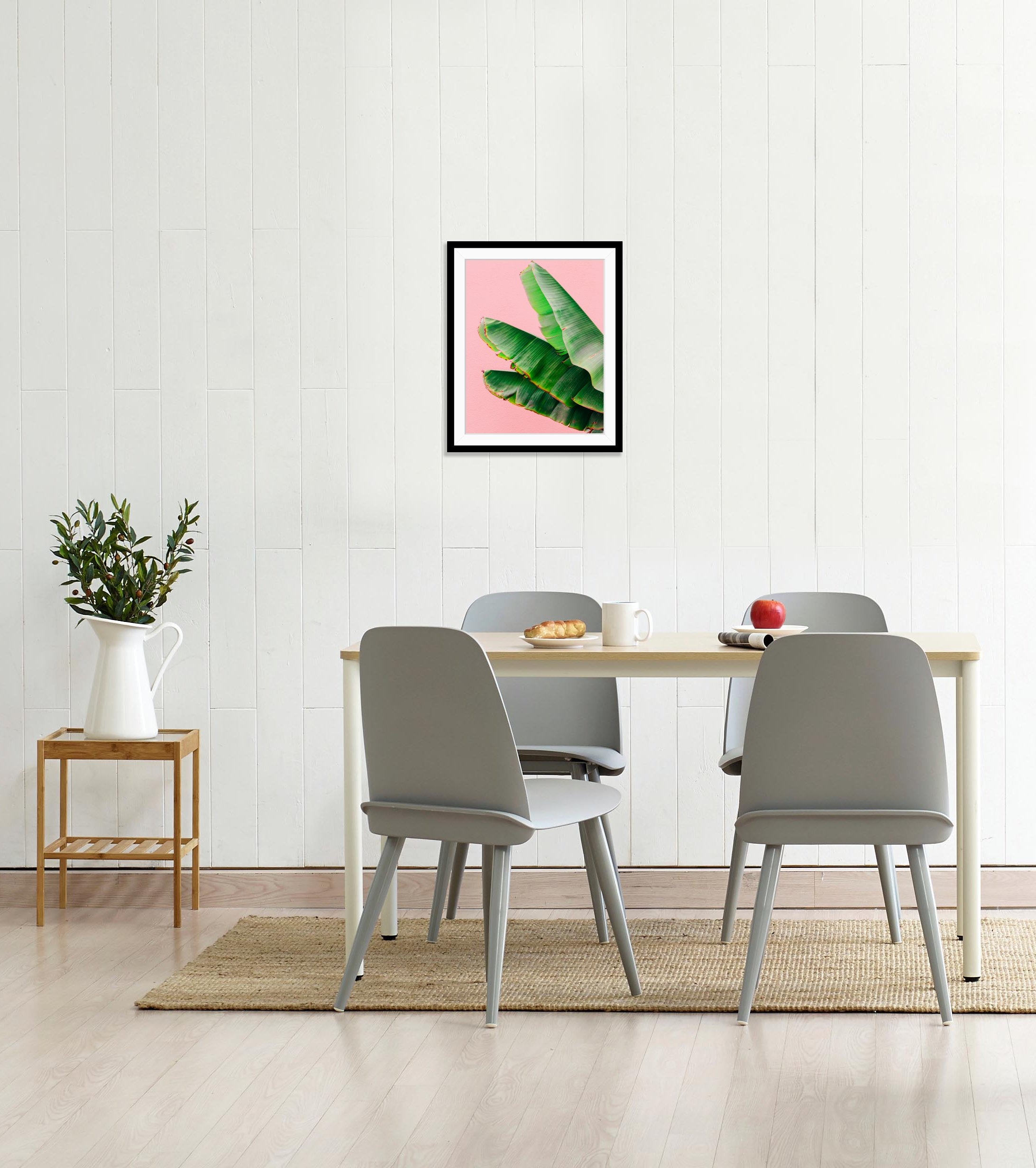 queence Bild »Greta« Blumen | Blätter | Kunst | Pflanzen | Pflanzenbilder HD Premium Poster-Druck inkl. Holzrahmen