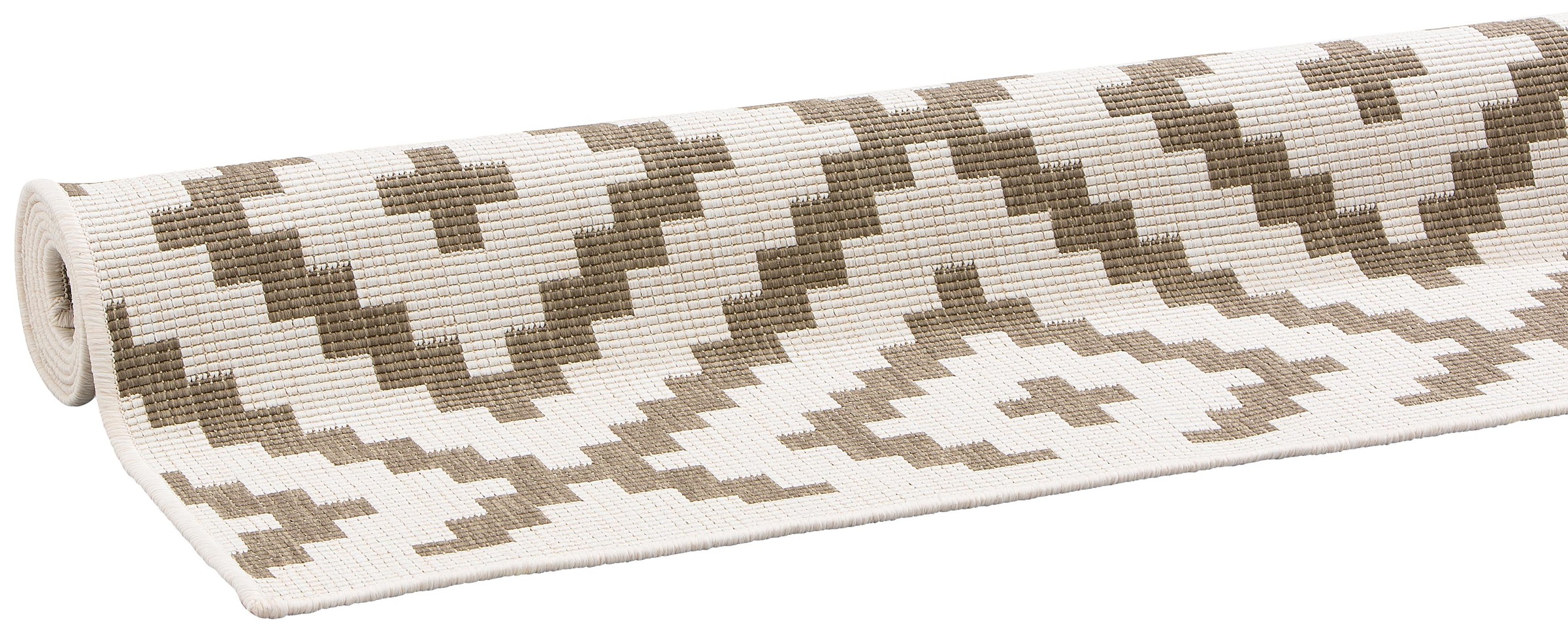 my home Teppich »Ronda Wendeteppich«, rechteckig, Sisal-Optik, Flachgewebe, In- und Outdoor, geometrisches Boho Design