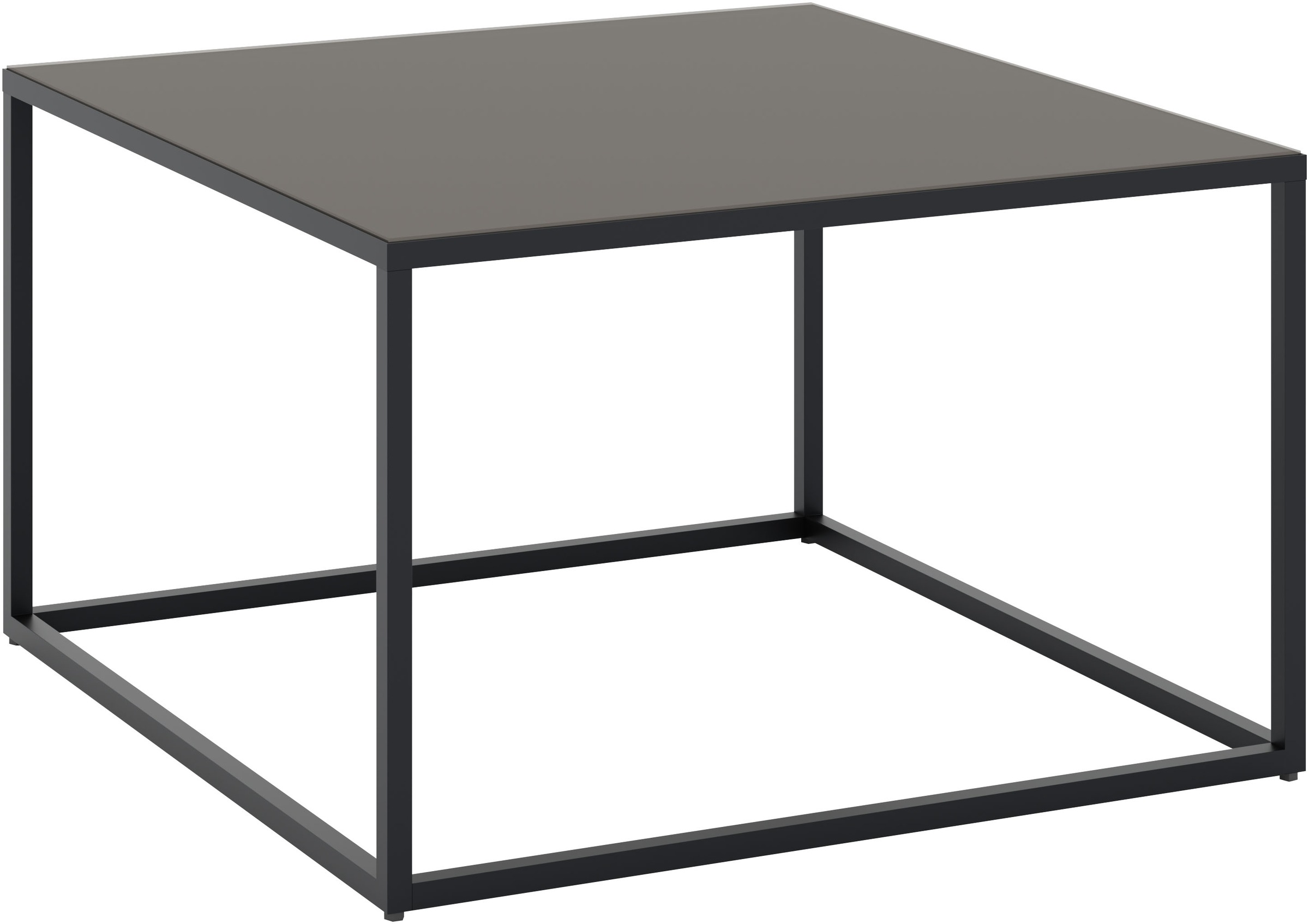 Couchtisch, B:80cm H:50cm T:80cmgraphit schwarz, glas anthrazit glanz, graphit schwarz, glas anthrazit glanz, SET ONE BY MUSTERRING, Wohnzimmer,