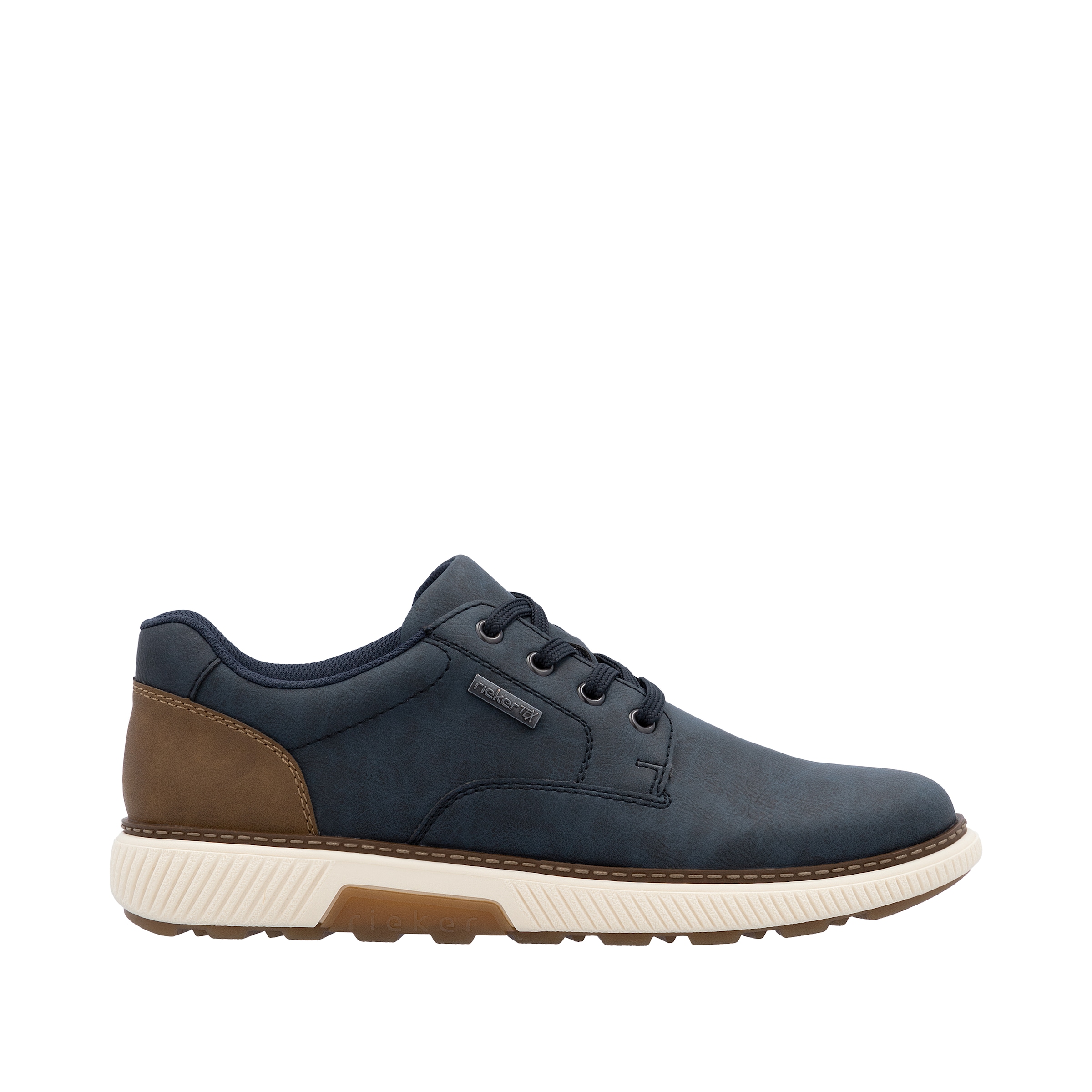 Rieker Sneaker, Halbschuh, Schnürschuh, Casual Sneaker mit weichem Schaftrand, TEX