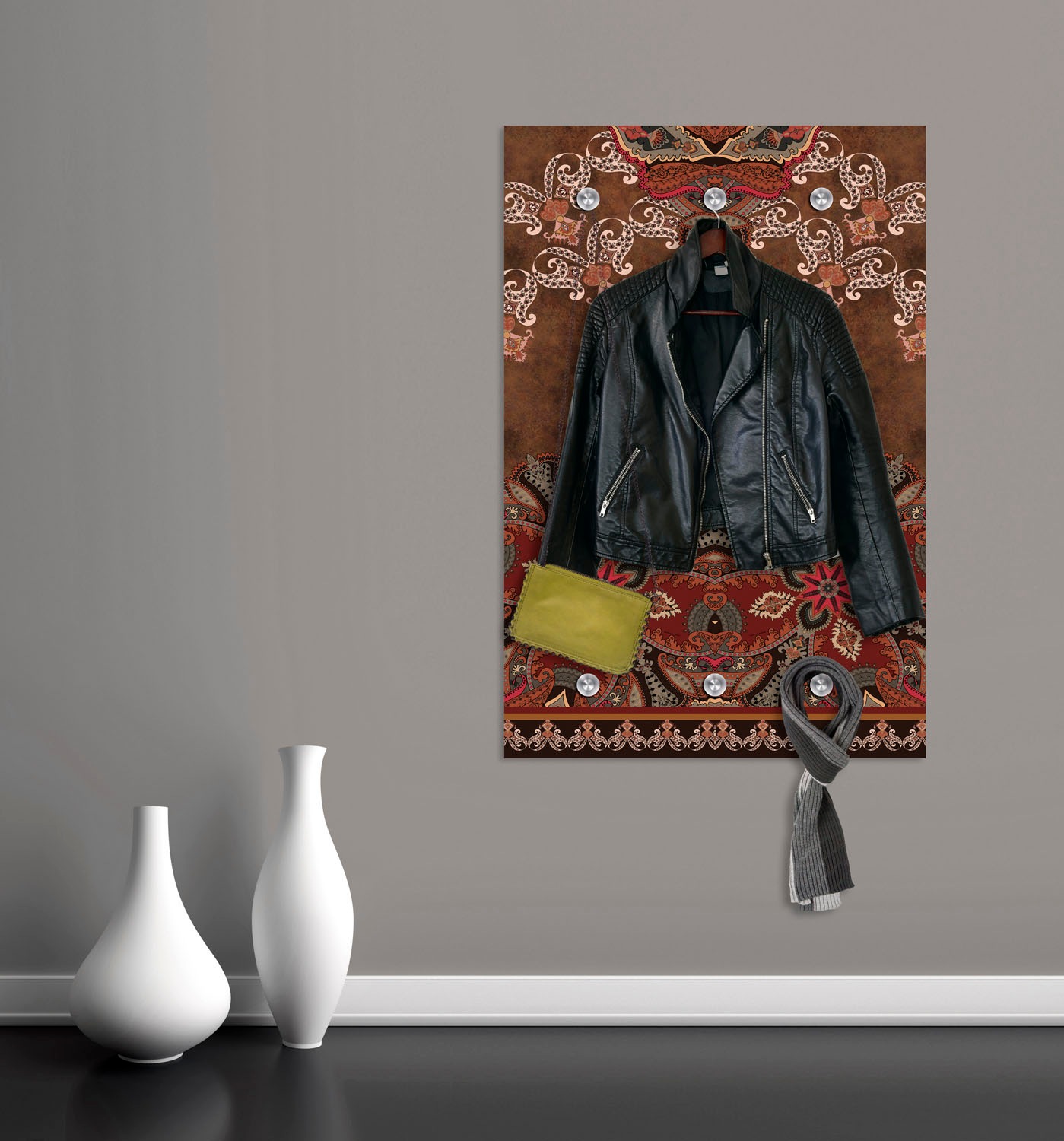 queence Garderobenleiste "Orientalisch" mit 6 Haken, 80 x 120 cm günstig online kaufen