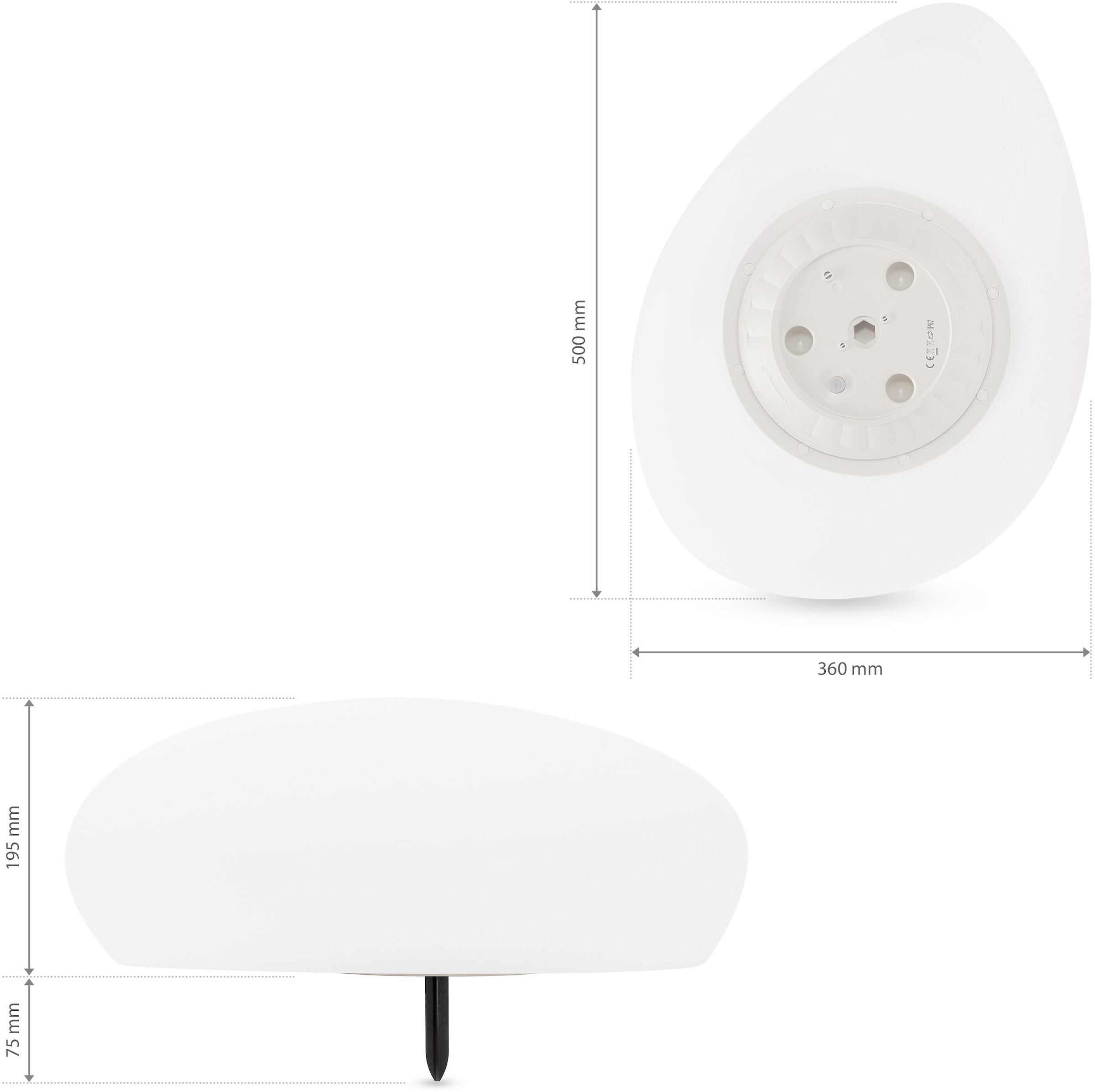 Gartenleuchte BAUR LED | Steinleuchte »LED cm« 50 Solar BONETTI bestellen