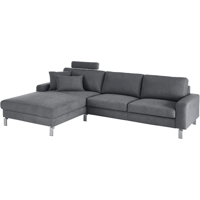 3C Candy Ecksofa »Lecce, wahlweise PUR-Schaumstoff oder  Tonnentaschenfederkern«, Bett im 2,5-Sitzer und teilmotorische  Schlaffunktion im Longchair | BAUR