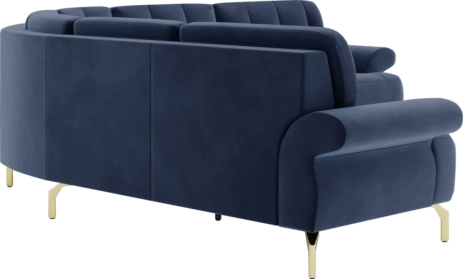 sit&more Ecksofa »Orient 1 L-Form«, inkl. 4 Zierkissen mit Strass-Stein, goldfarbene Metallfüße