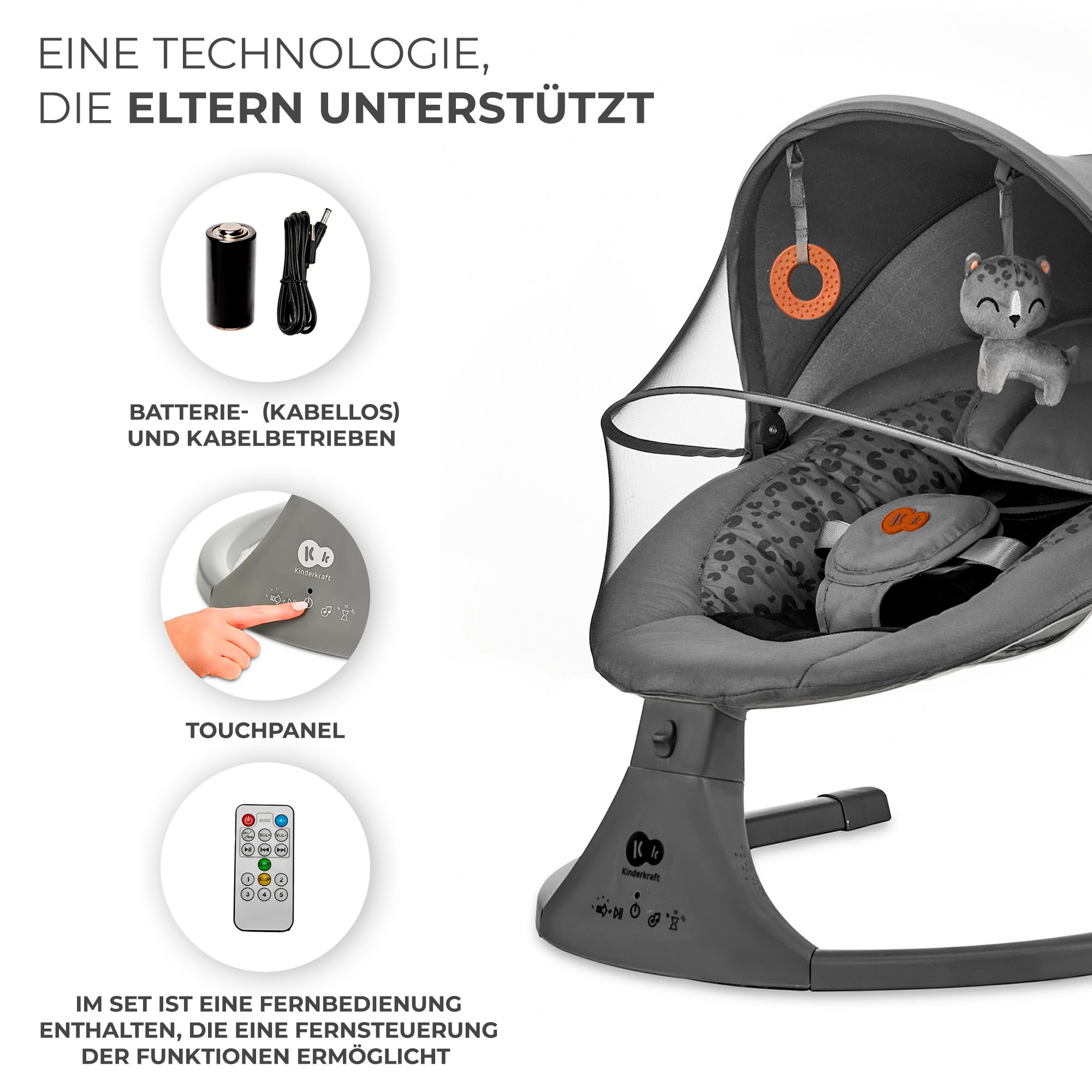 Kinderkraft Babywippe »LUMI 2« bis 9 kg