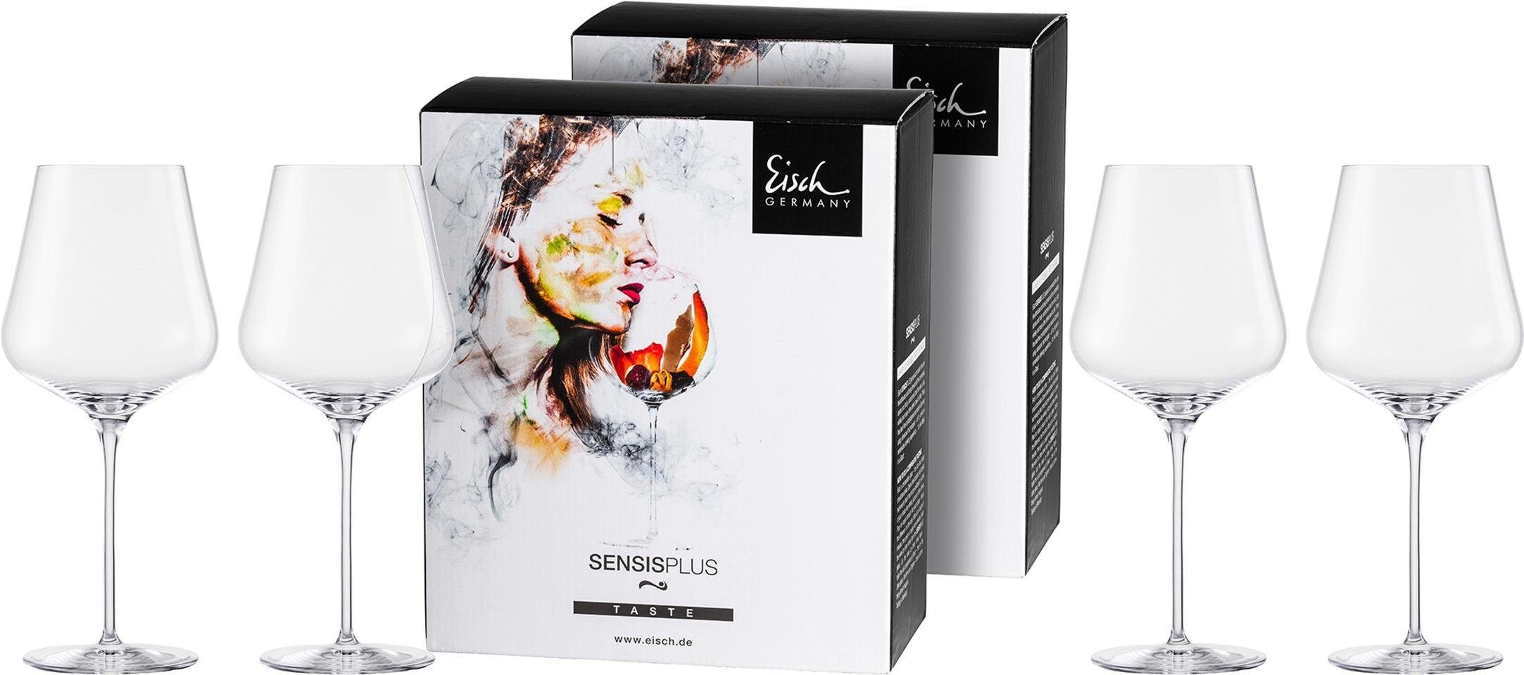 Eisch Rotweinglas »SkySensisPlus«, (Set, 4 tlg.), (Burgunderglas), bleifrei, 710 ml, 4-teilig