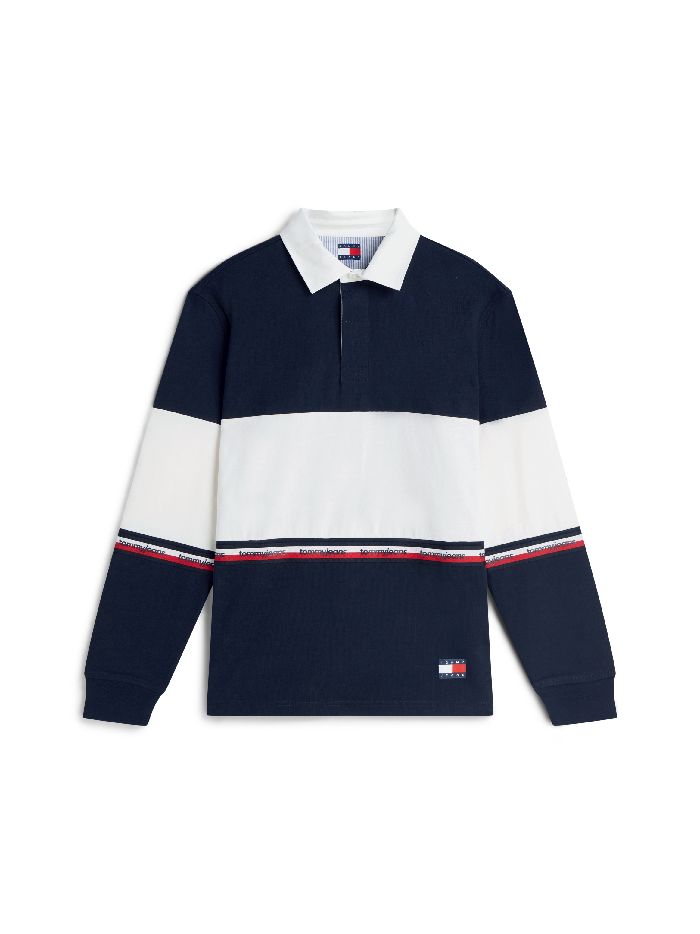 Tommy Jeans Langarm-Poloshirt »RELAX CBLOCK RUGBY« Relaxed fit mit Polokragen