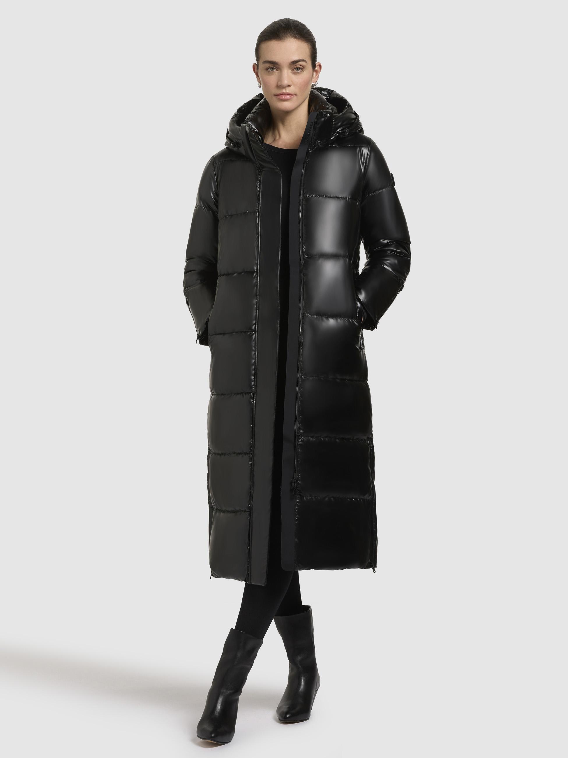 Steppmantel KHUJO "Hedd Shiny-YM", Damen, Gr. XL (42), schwarz, Material: 100% Polyester; Futter: 100% Nylon; Wattierung: 100% Polyester; Beschichtung: 100% Polyurethan, gerade ca. Mitte Wade, hoch geschlossener Ausschnitt, eng normaler Saum mit Reißversc 3