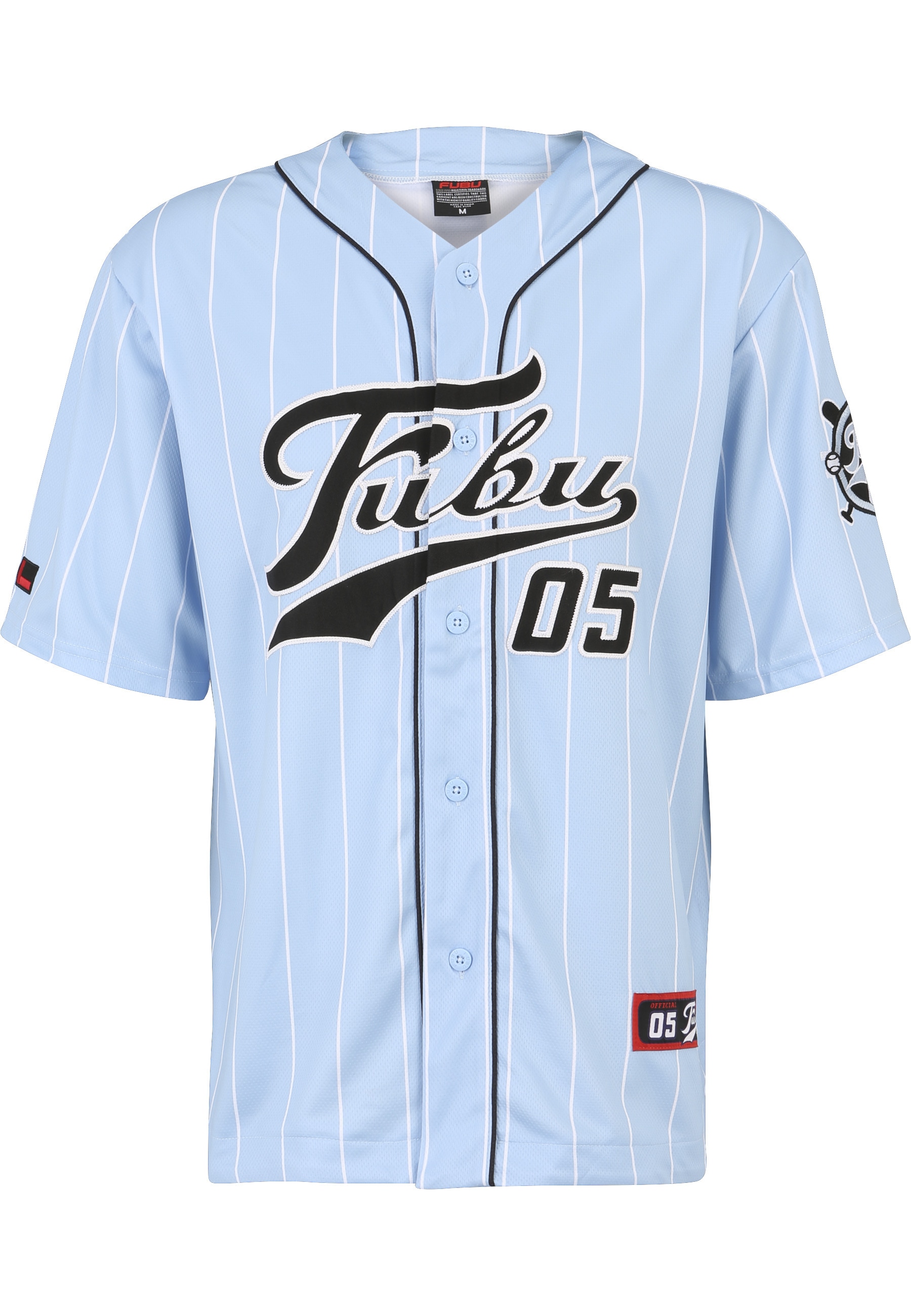 Fubu T-Shirt "Fubu Herren FM232-003-3 FUBU Varsity Pinstripe Baseball Jerse günstig online kaufen
