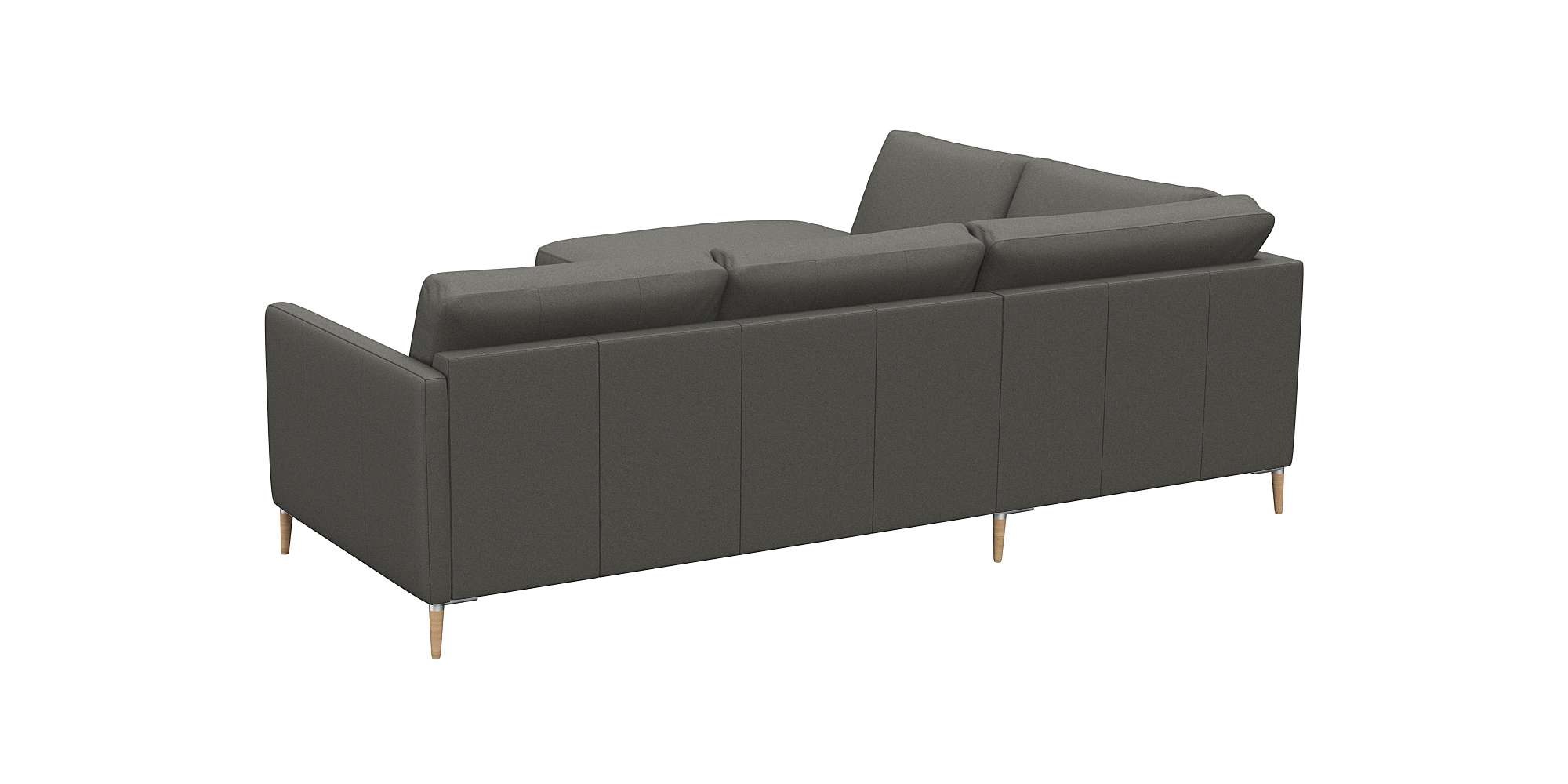 FLEXLUX Ecksofa »Fiore, L-Form, super bequem durch Kaltschaum im Sitz«, schmale Armlehnen, Füße Alu/Eiche, B/T 234/225 cm