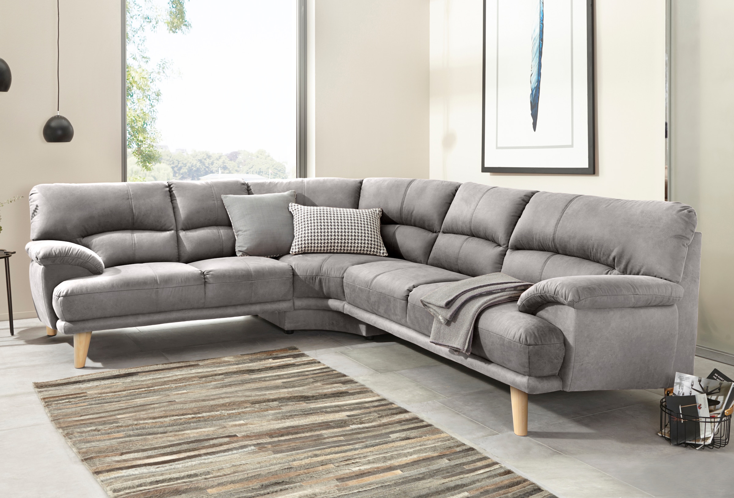 TRENDMANUFAKTUR Polsterecke "Cecilia, italienisches Designsprache, modern u günstig online kaufen