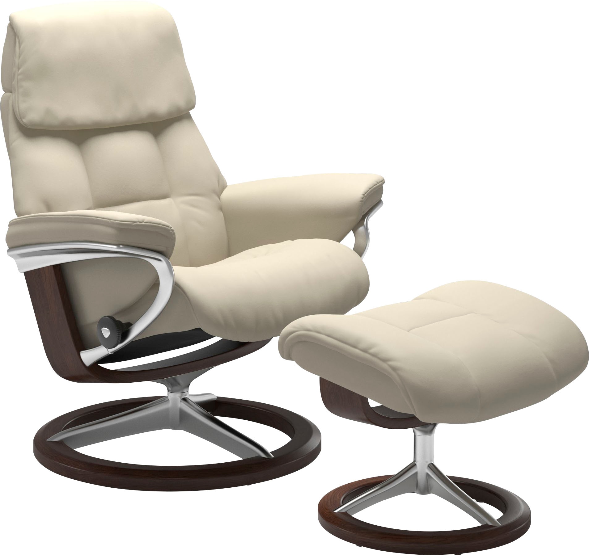 Stressless Relaxsessel "Ruby", (Set, Relaxsessel mit Hocker), mit Signature Base, Größe S, Gestell Eiche, Wenge, Braun &