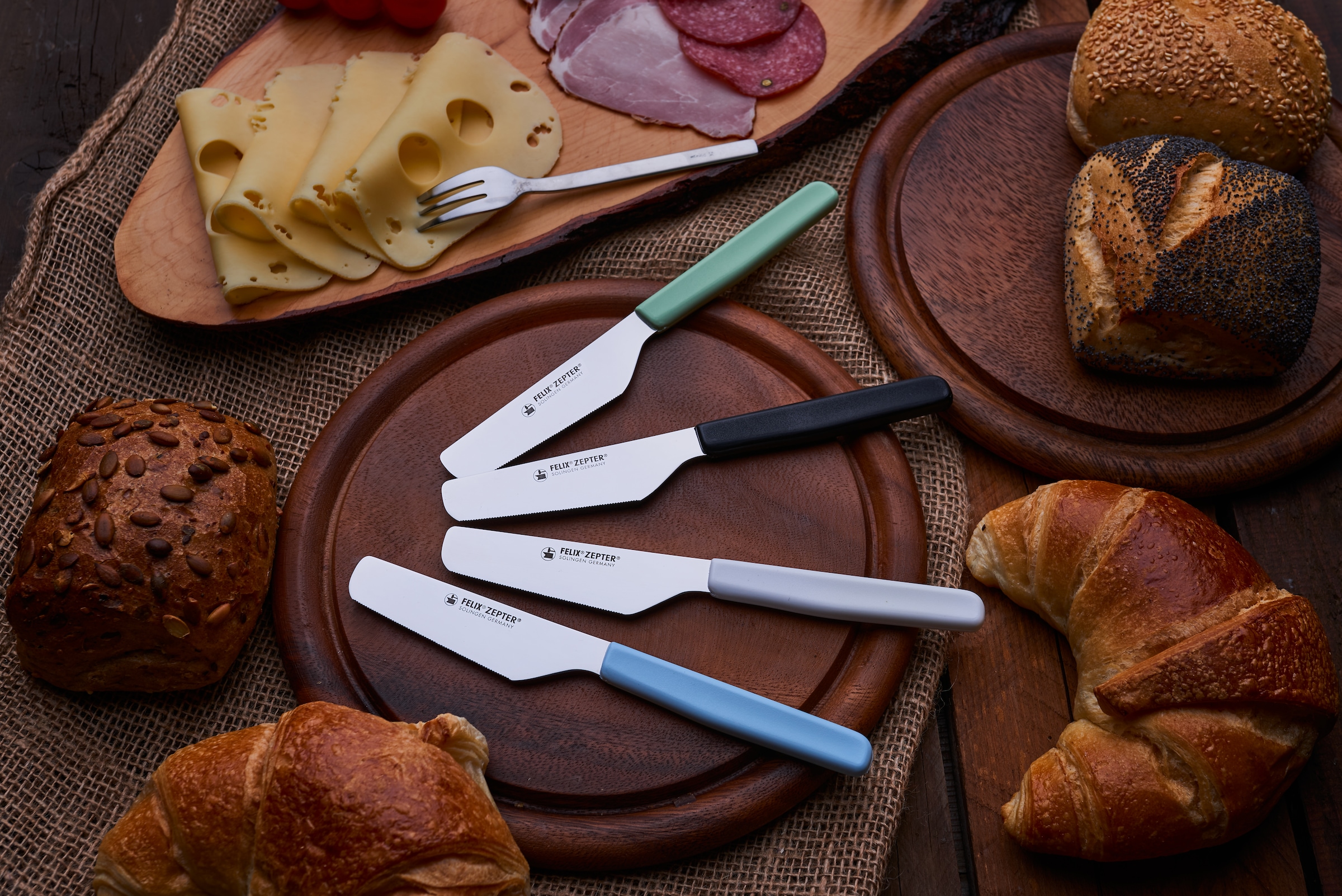 Felix Solingen Brotzeitmesser »Brunchmesser«, (Set, 2 tlg.), X50 CrMoV15 Klingenstahl, hochglanz