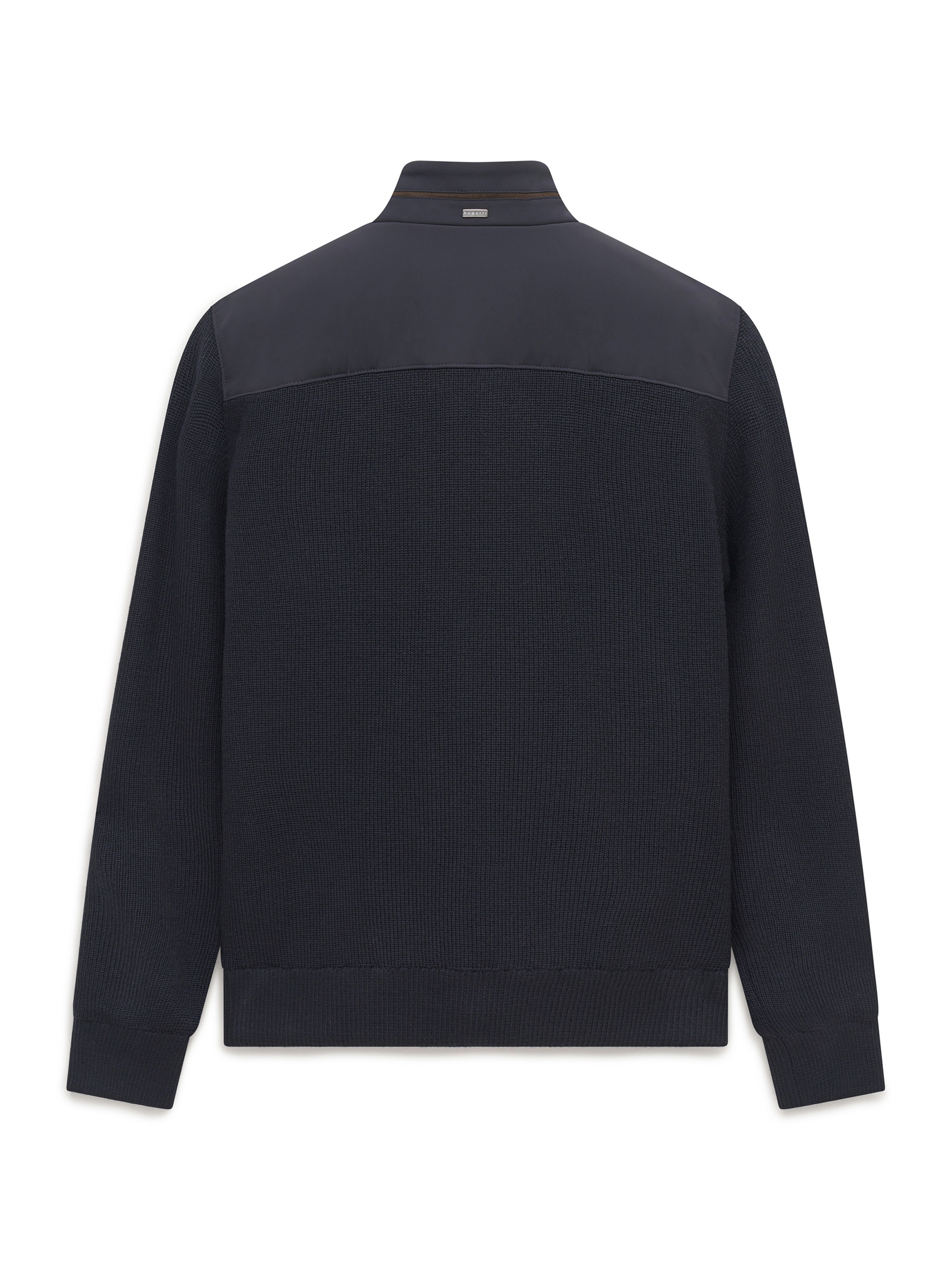 bugatti Strickjacke »Regular Fit« Regular Fit Hybrid Stehkragen