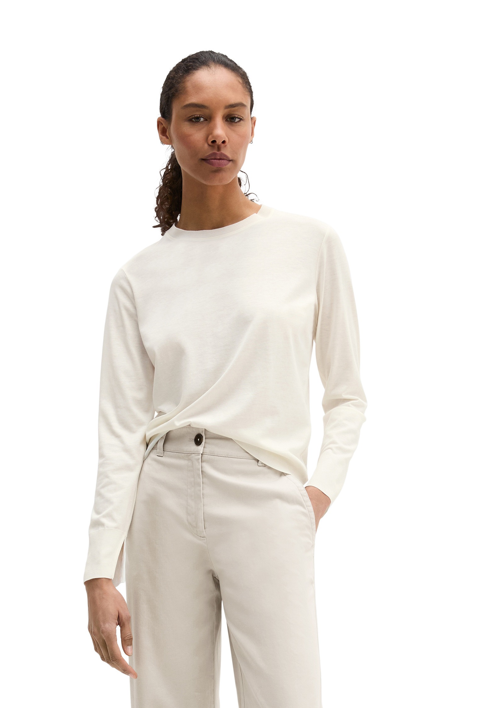 Marc OPolo Langarmshirt "aus TENCEL™ Lyocell-Baumwolle-Mix"