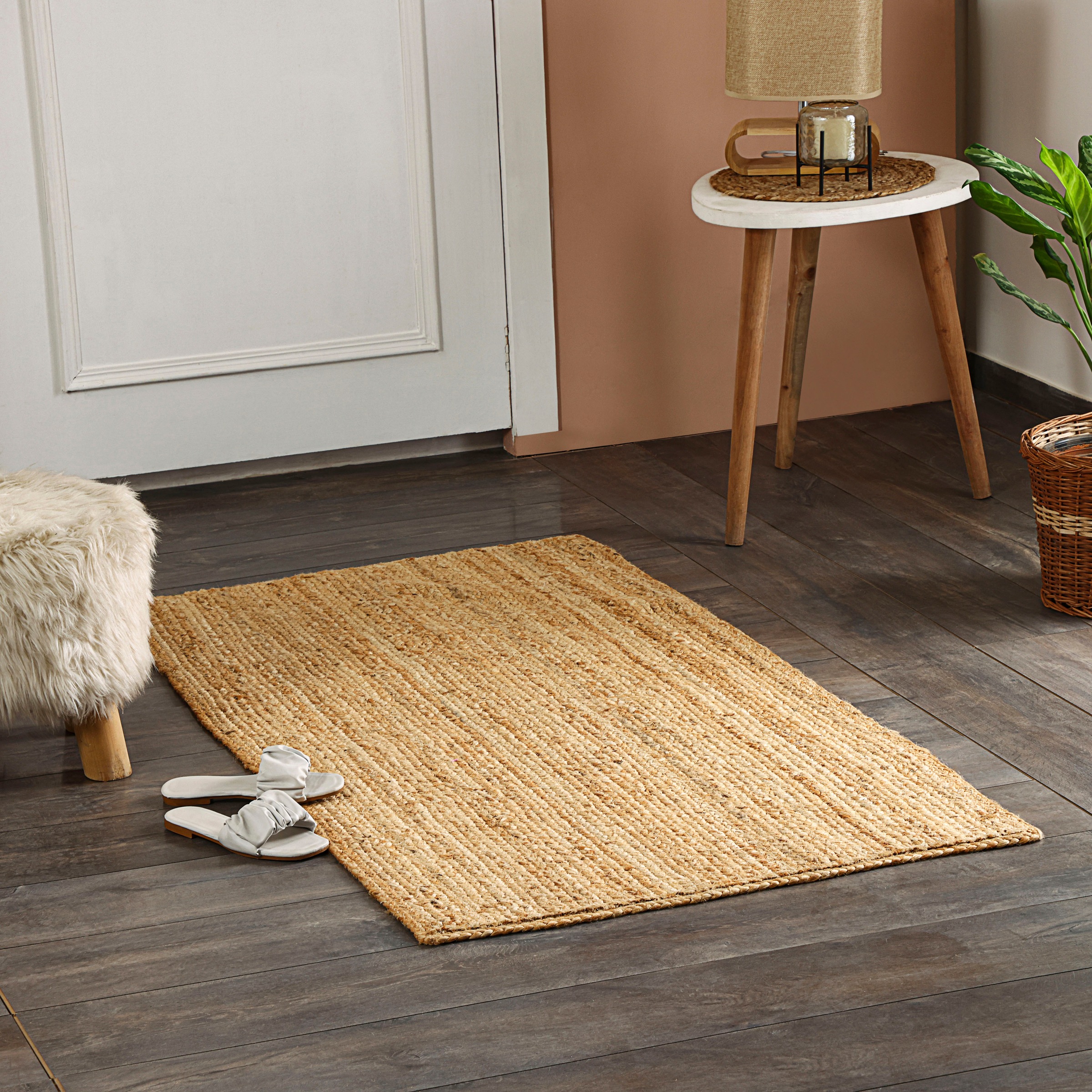 Myflair Möbel & Accessoires Teppich »Lola«, rechteckig, 10 mm Höhe, Juteteppich, Wendeteppich, handgeflochten, 100% Naturfaser, Boho-Style