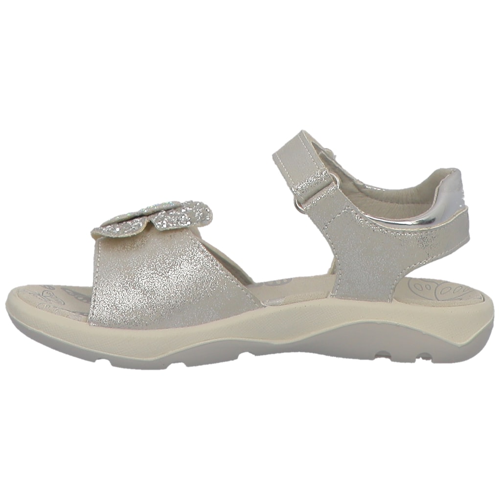 Lurchi Sandale »Farfalla«, Sommerschuh, Klettschuh, Sandalette, mit Strasssteinen und Glitzer