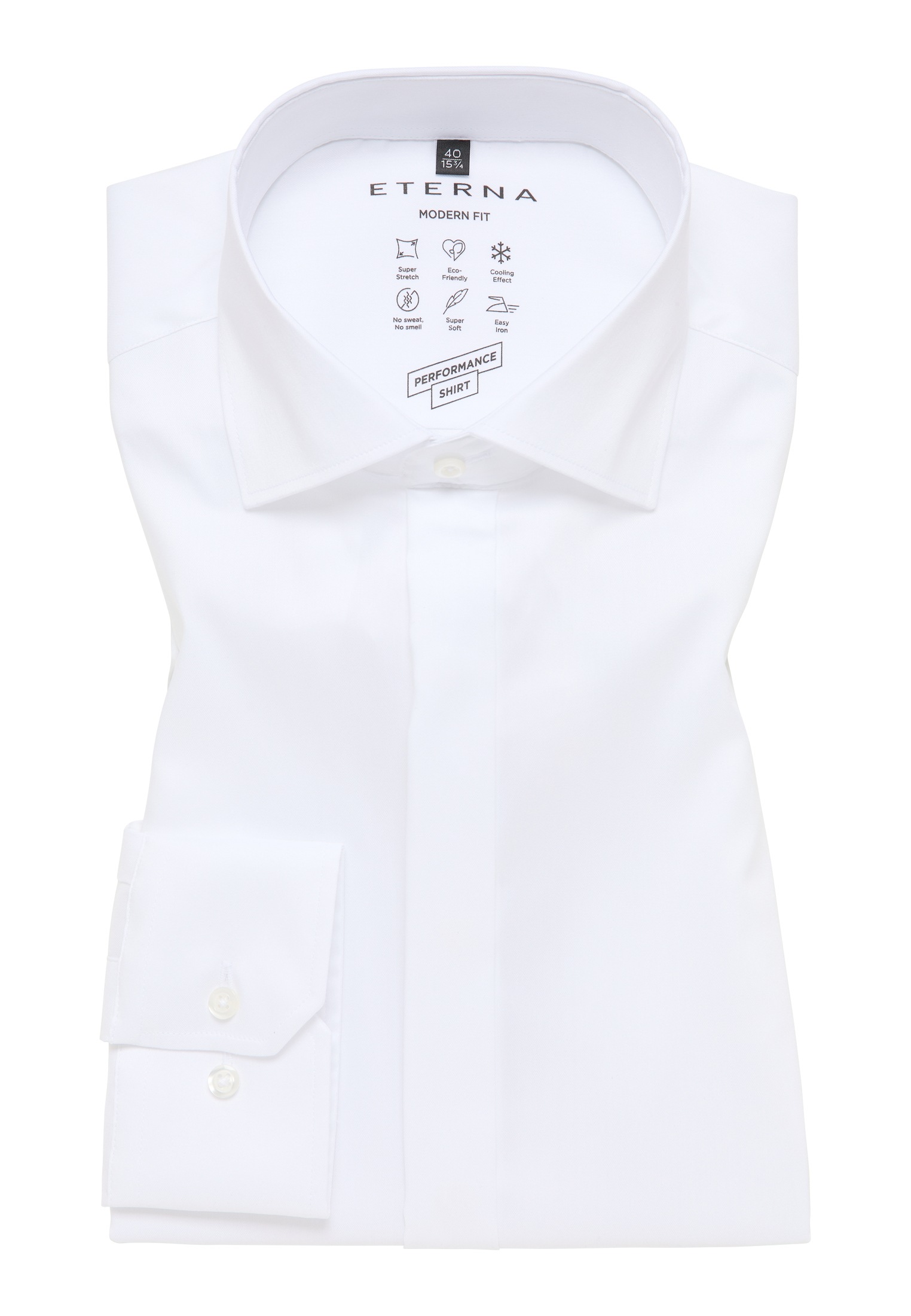 Eterna Langarmhemd »MODERN FIT«, EASY IRON (bügelleicht)