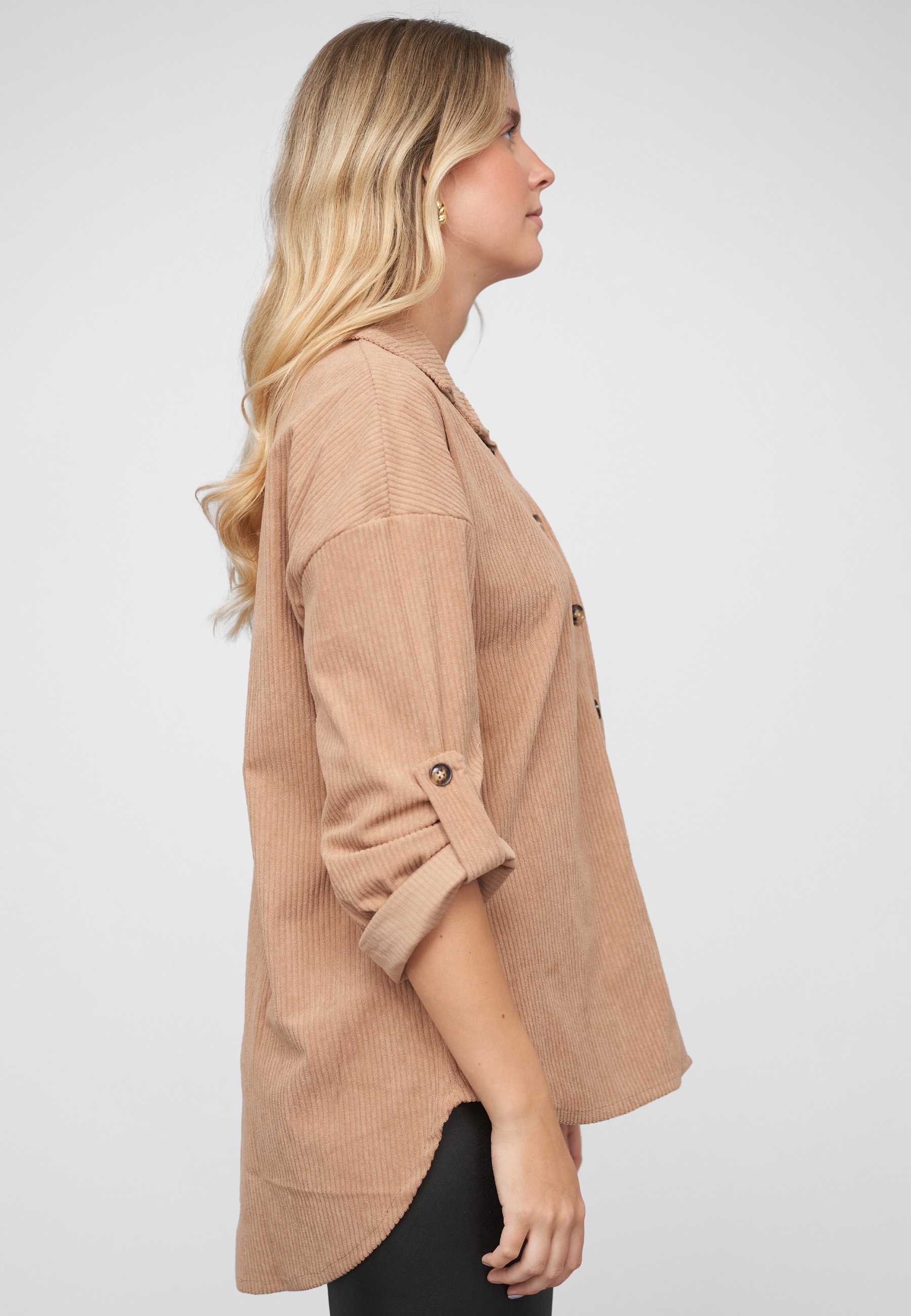 CLOUD 5IVE Klassische Bluse »CLOUD 5IVE Turn-Up Cordurory Blouse«