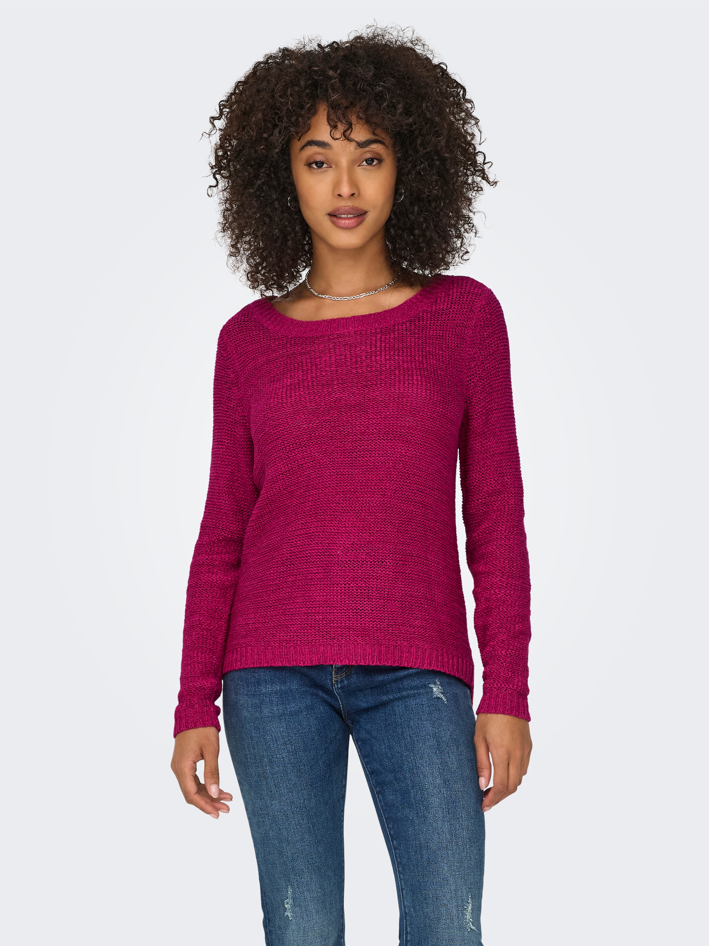 ONLY Strickpullover "ONLGEENA XO L/S PULLOVER KNT NOOS", mit Rundhalsaussch günstig online kaufen