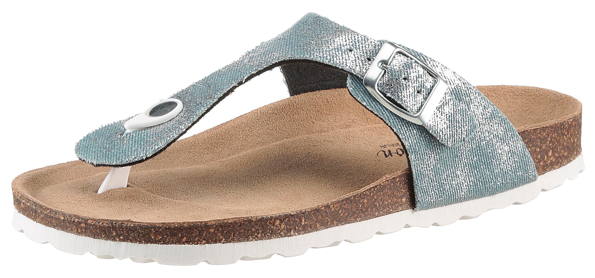Aniston SHOES Zehentrenner, Strandschuh, Sommerschuh, Urlaubschuh, Metallic - NEUE KOLLEKTION