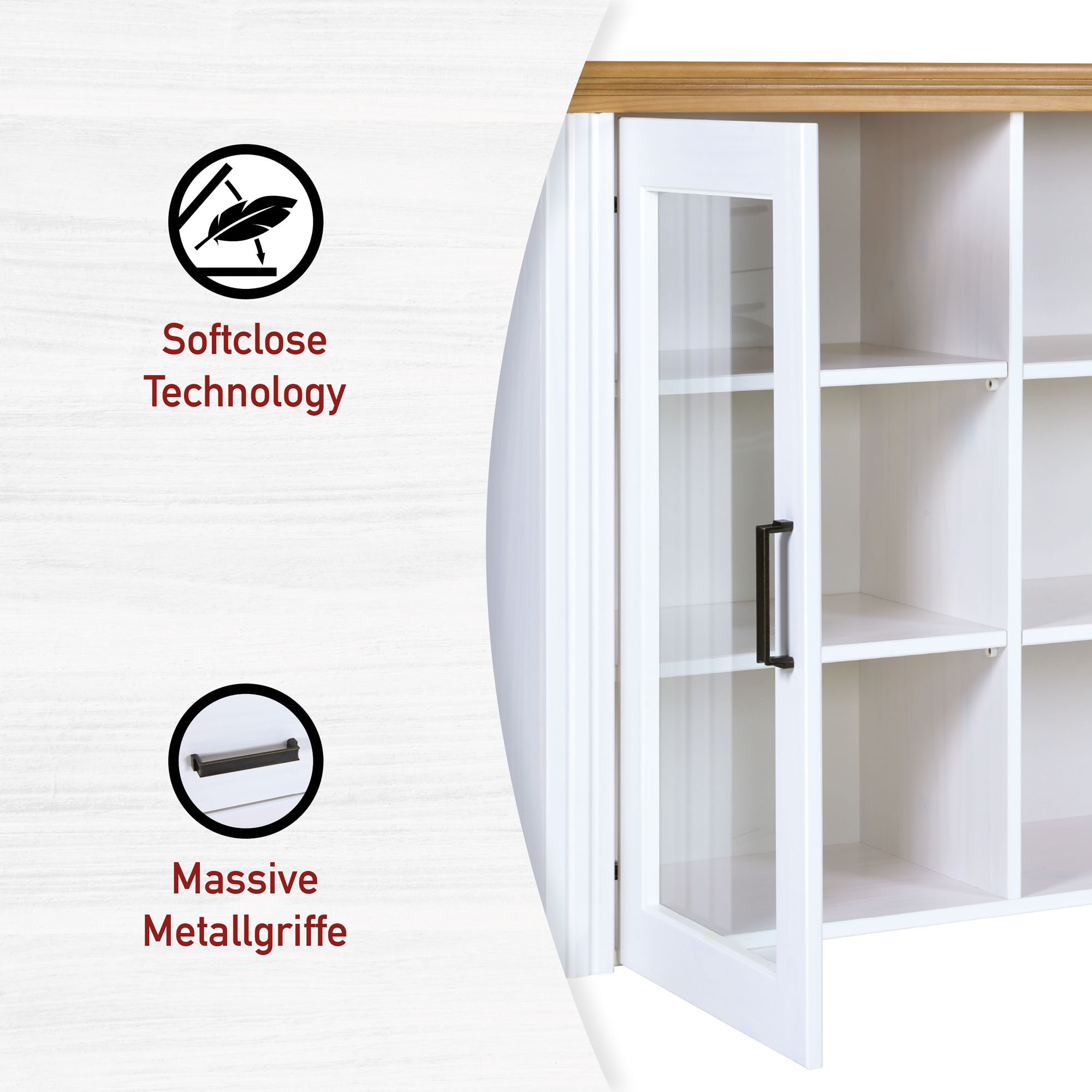 Inter Link Vitrinenaufsatz »Vitrinenaufsatz Maluno« 1 Stk. tlg.