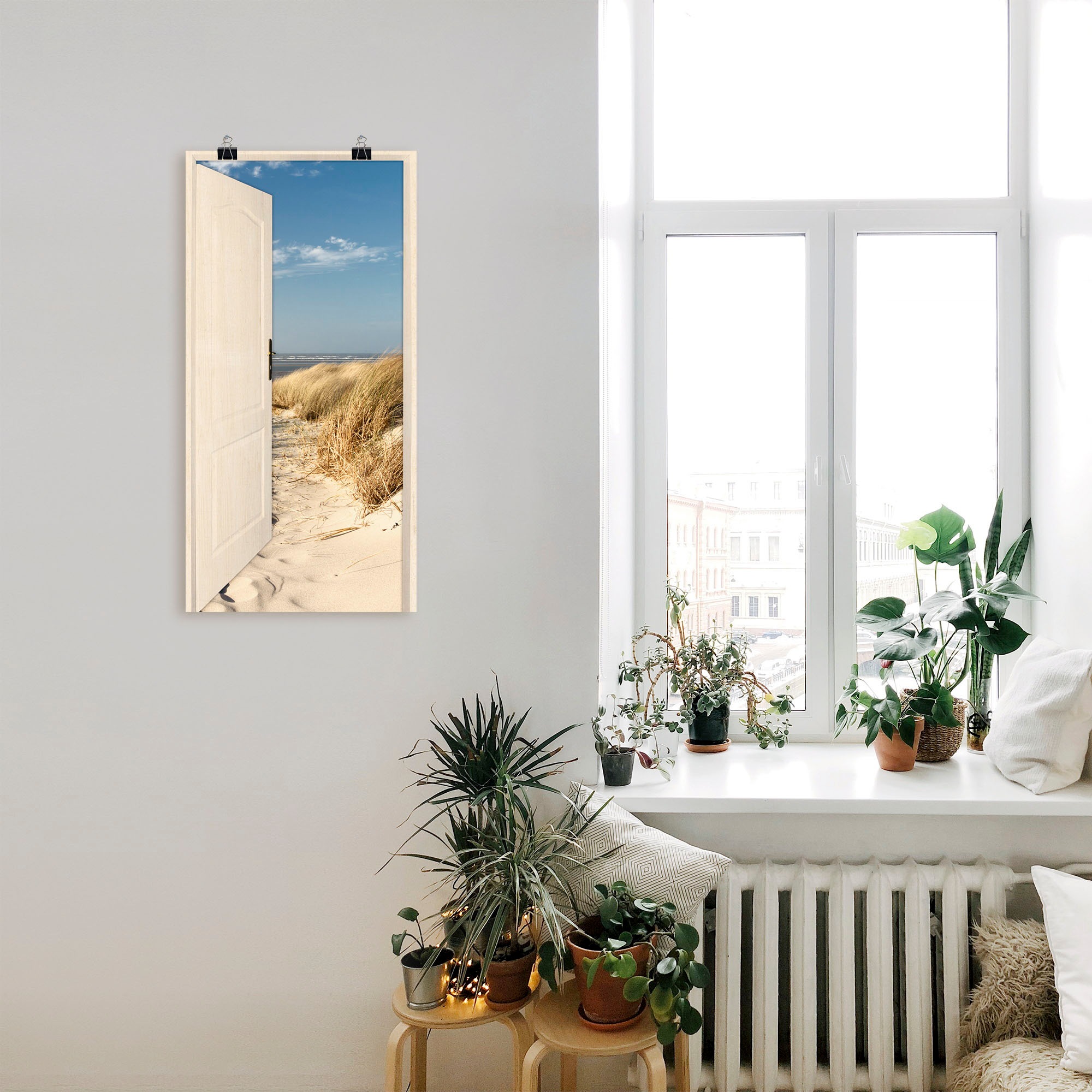 Artland Wandbild "Nordseestrand auf Langeoog", Strand, (1 St.), als Poster, günstig online kaufen