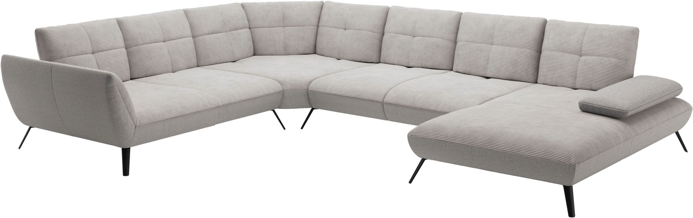 Places of Style Wohnlandschaft »Mikado U-Form«, inkl. Sitztiefenverstellung und Armteilverstellung