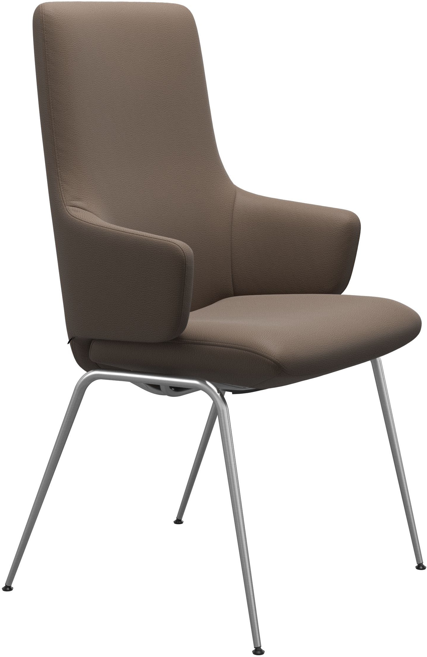 Stressless® Polsterstuhl »Laurel«, Leder BATICK, High Back mit Armlehne, Größe L, mit Beinen aus Stahl in Schwarz matt
